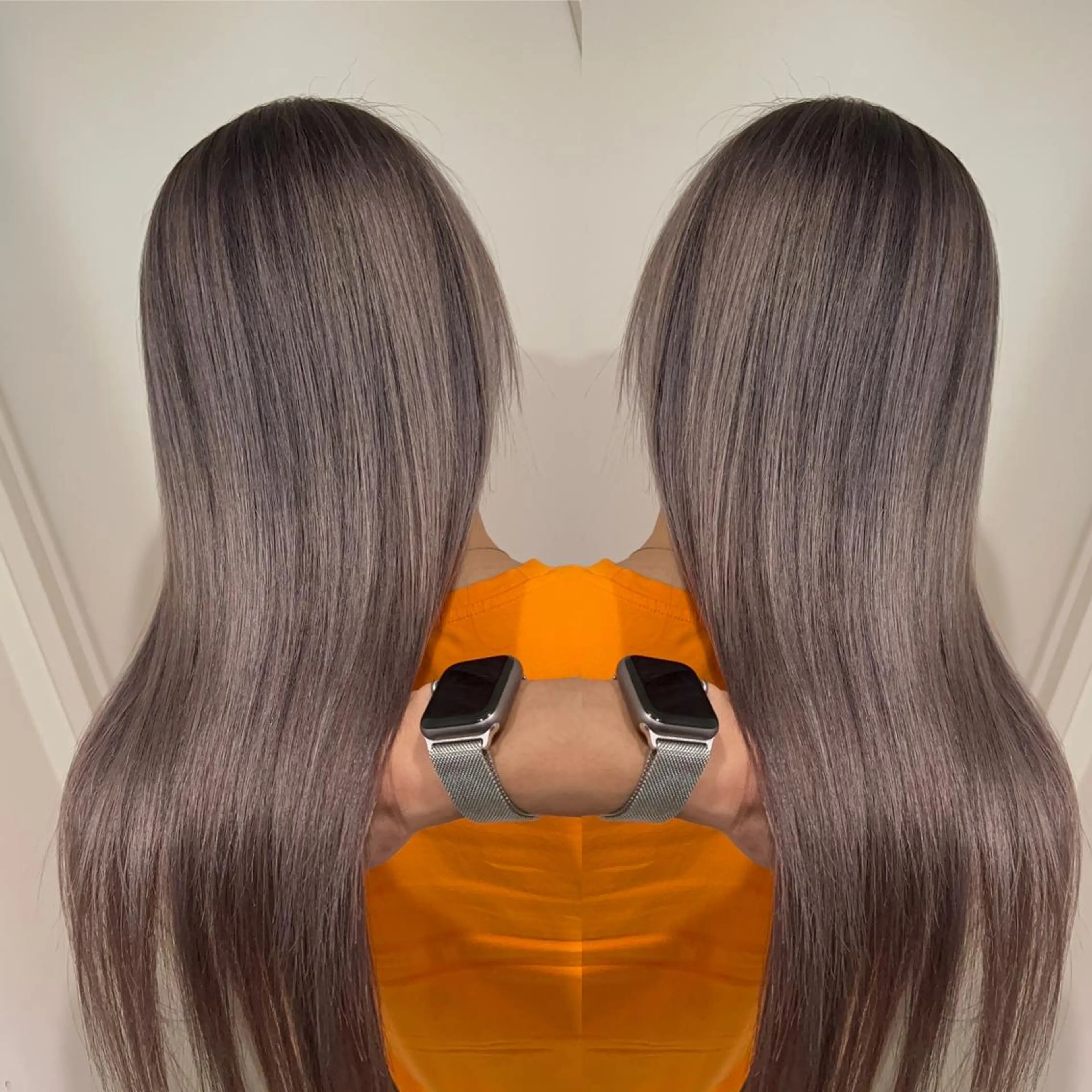 セミロング カラー ヘアアレンジ 🔥ハイトーンカラー ギャルNAOKI🔥のヘアスタイル