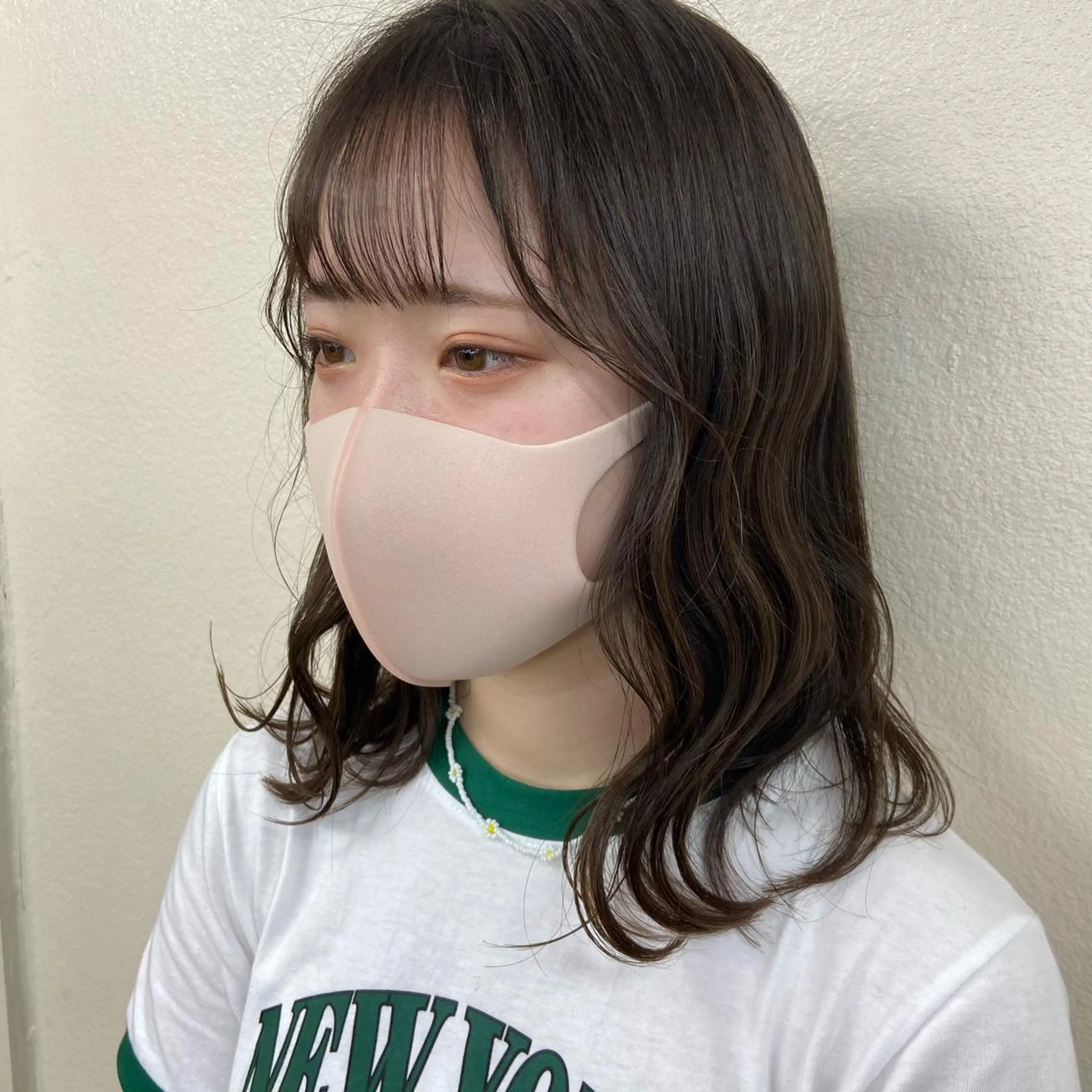 セミロング アッシュ ピンクブラウン パープルカラー 髪質改善 トリートメント MEI🎀垢抜けカラ ー🎀韓国styleのヘアスタイル