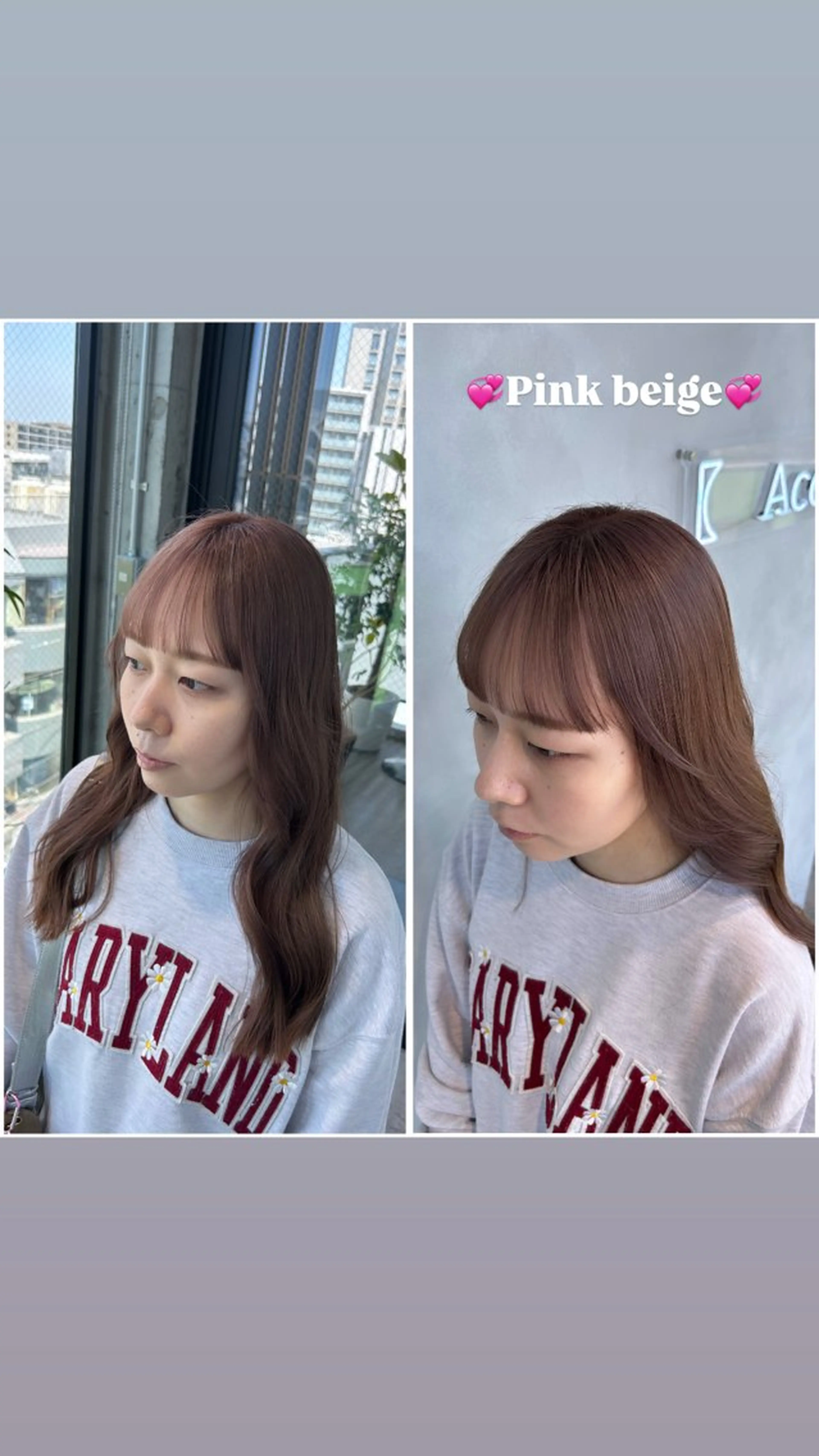 ロング カラー ベージュカラー ピンクカラー カット ヘアカラー 茅ヶ崎/ハイトーン/ Ramuのヘアスタイル