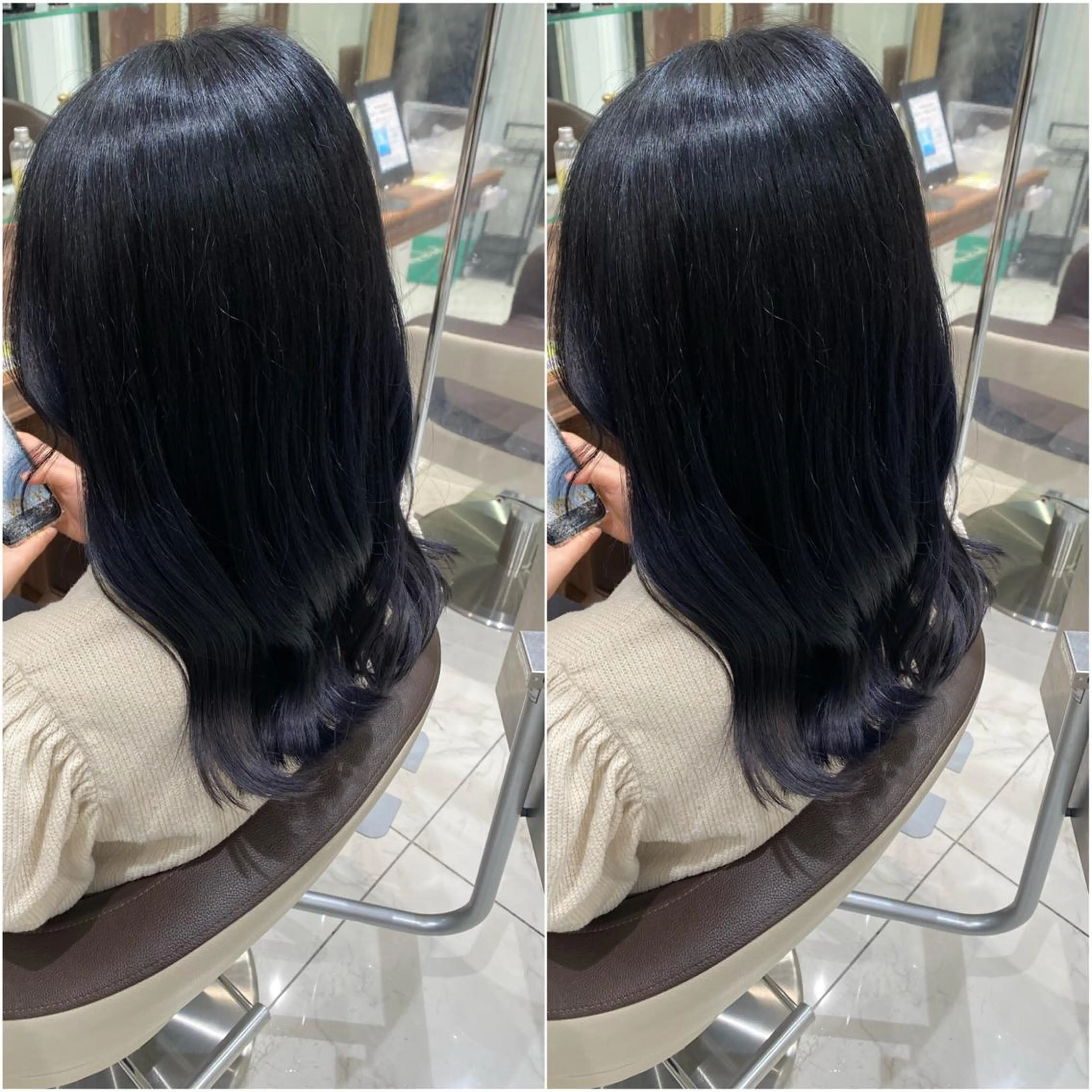 セミロング カラー 全席個室　暖色カラー Zina松園優香🌸のヘアスタイル