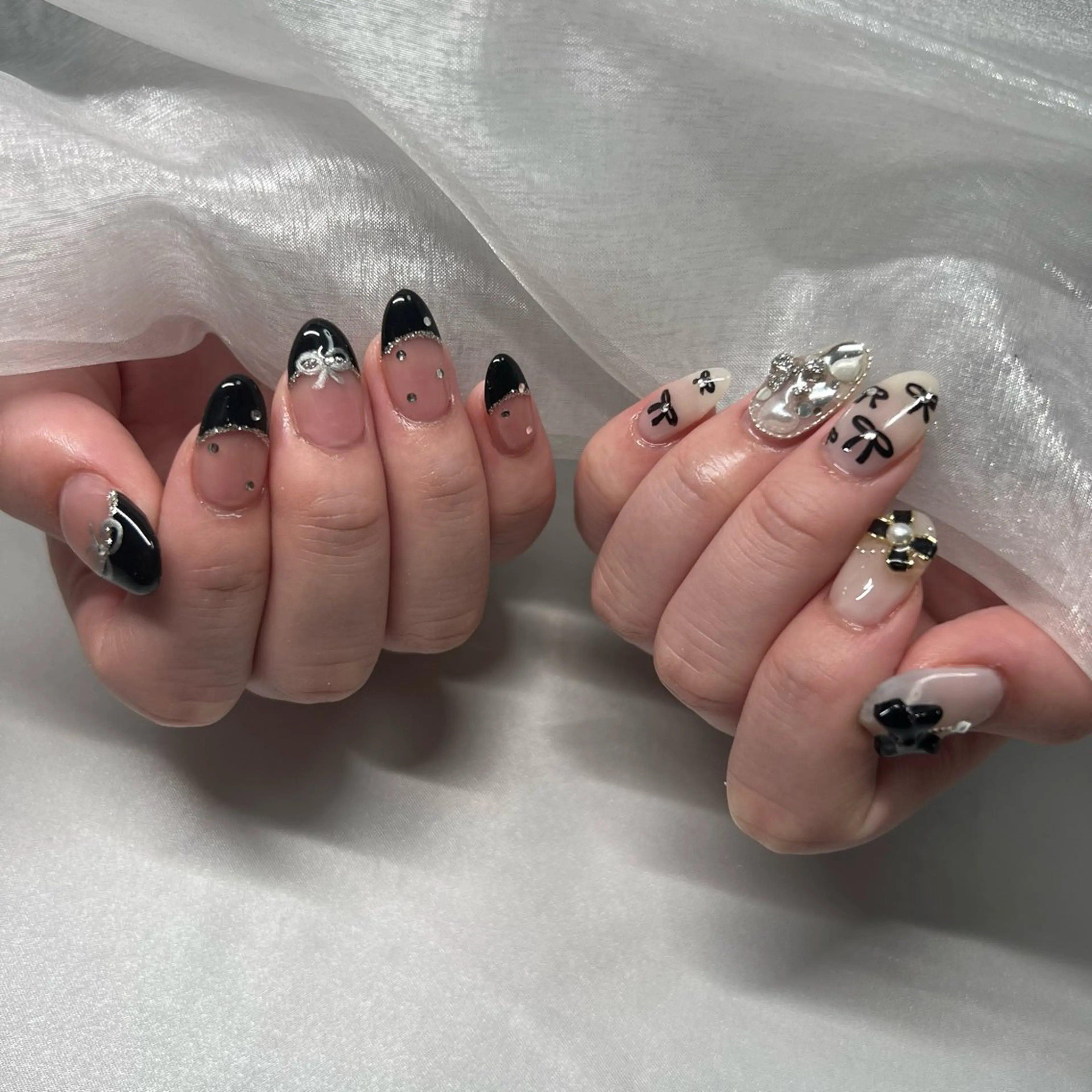 ネイル ジェルネイル 韓国ネイル ラメ(グリッター) マグネットネイル ミラーネイル ハンドネイル -nail salon-Reward所属・nail salon Rewardのネイルデザイン