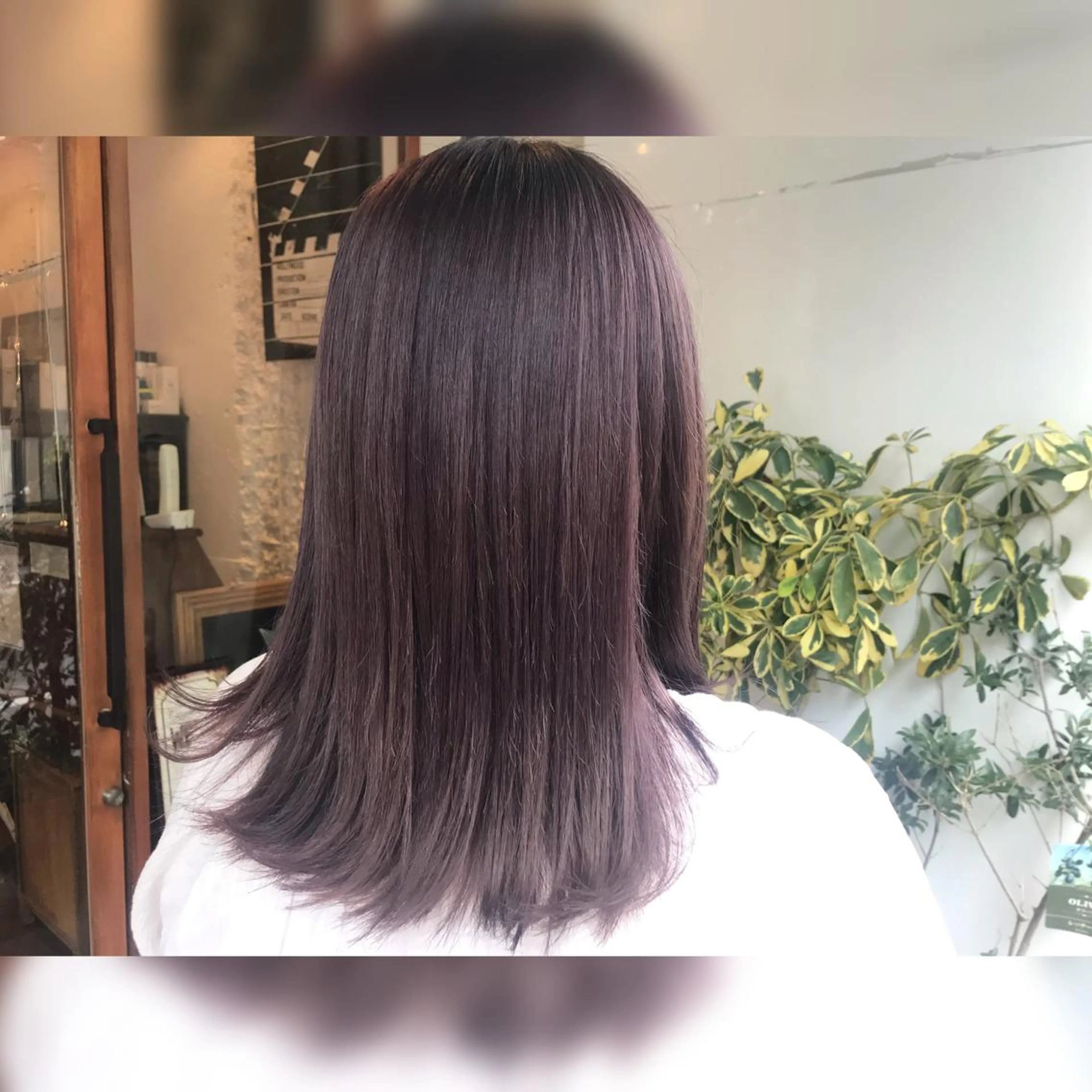 セミロング カラー ラベンダーカラー シルバー マイ 【川口】のヘアスタイル