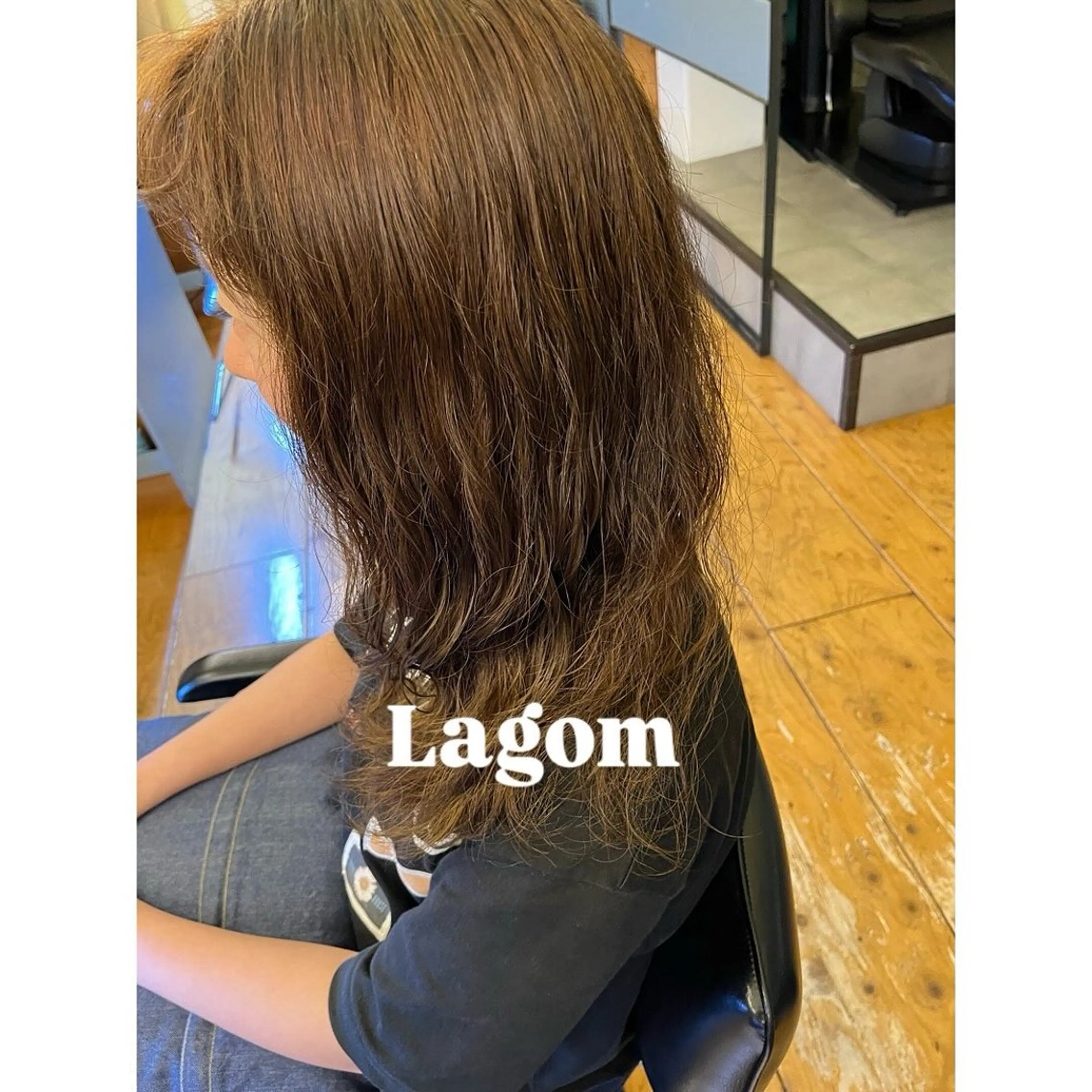 ミディアム パーマ ミディアムパーマ ボブ 髪質改善 トリートメント カット パーマ Lagom(ラゴム) なかだのヘアスタイル