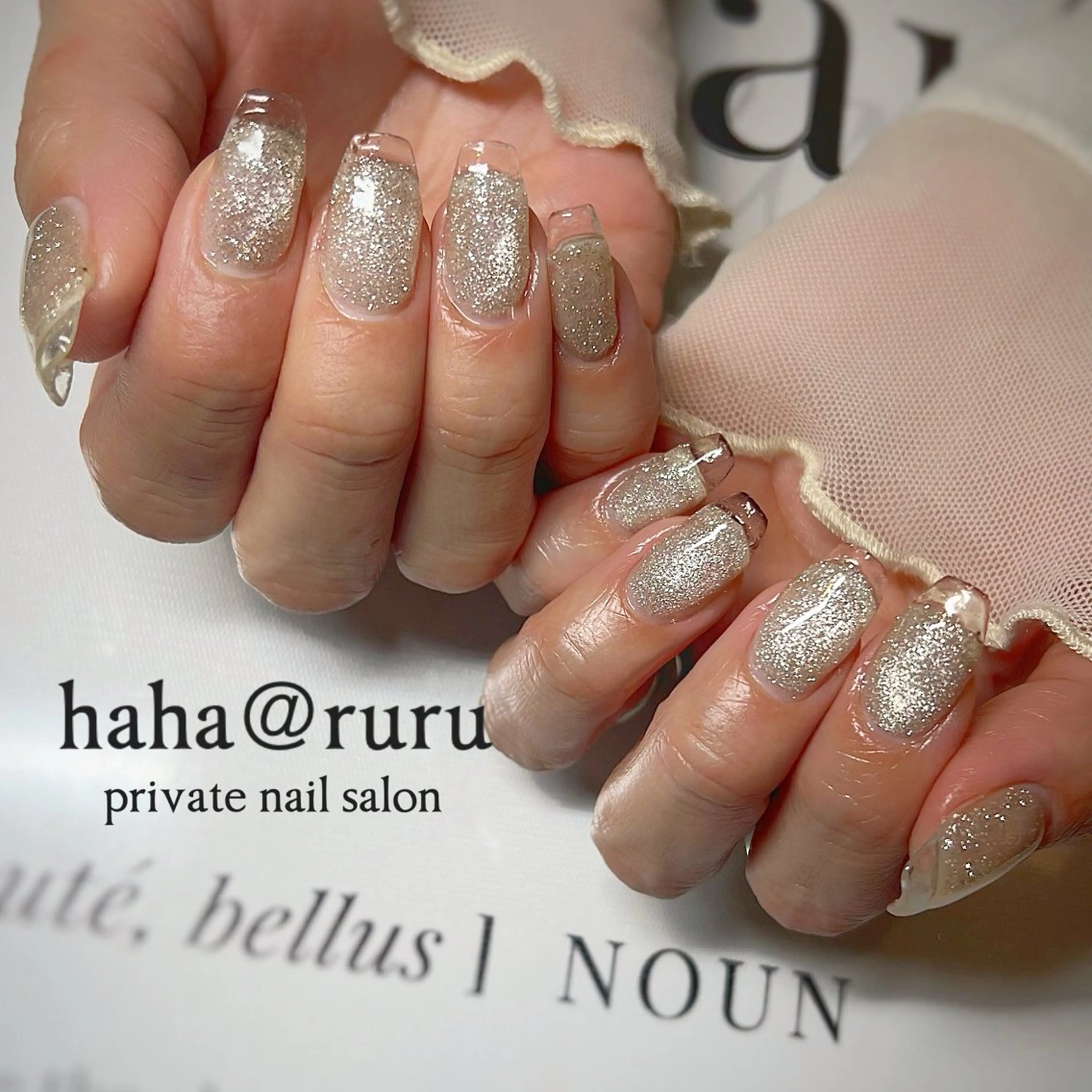 ネイル クリアネイル フレンチネイル haha@ ruruのネイルデザイン