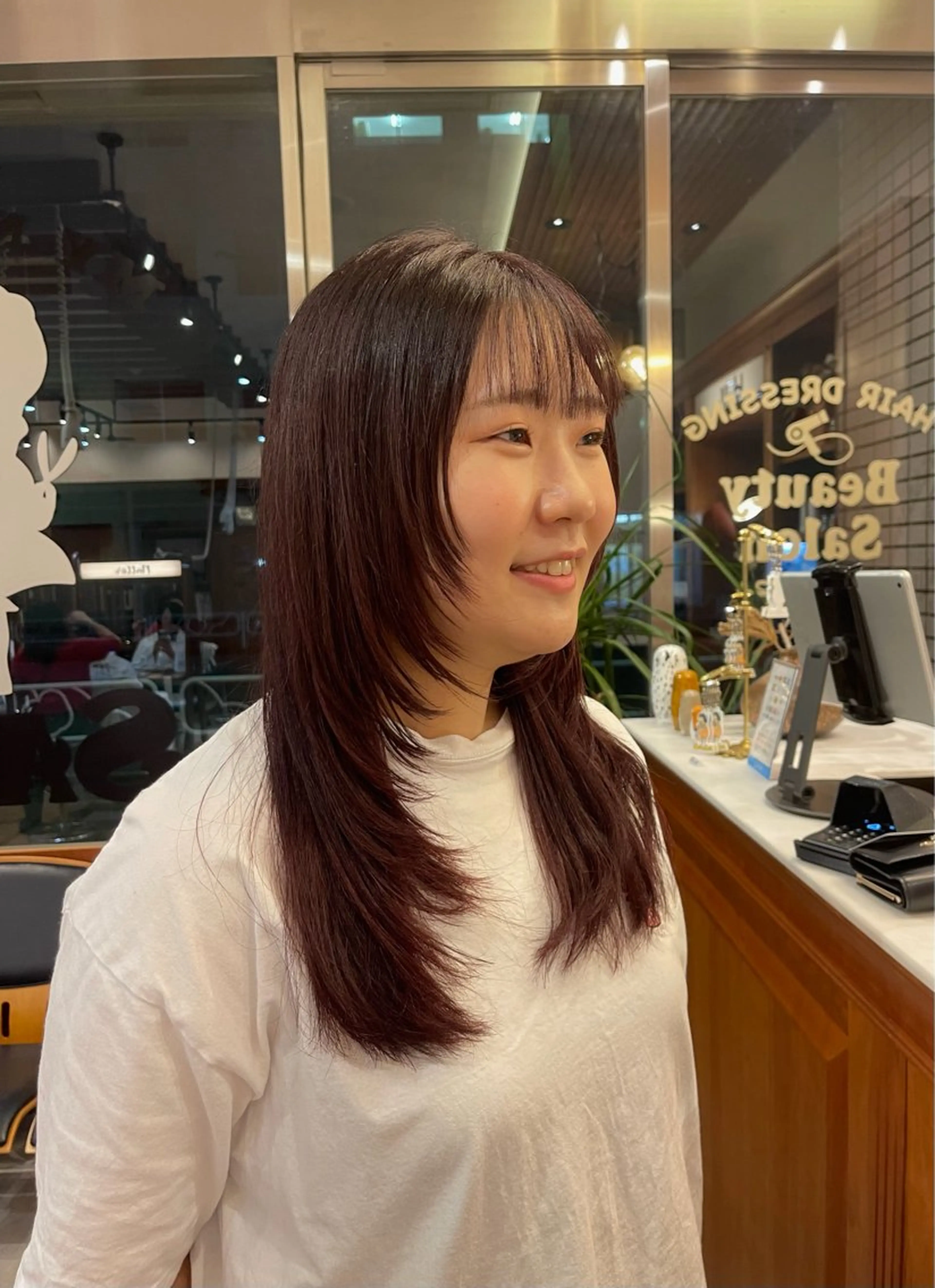 ロング レイヤーカット カット ヘアカラー トリートメント SASAnagano 岩下サードゥのヘアスタイル