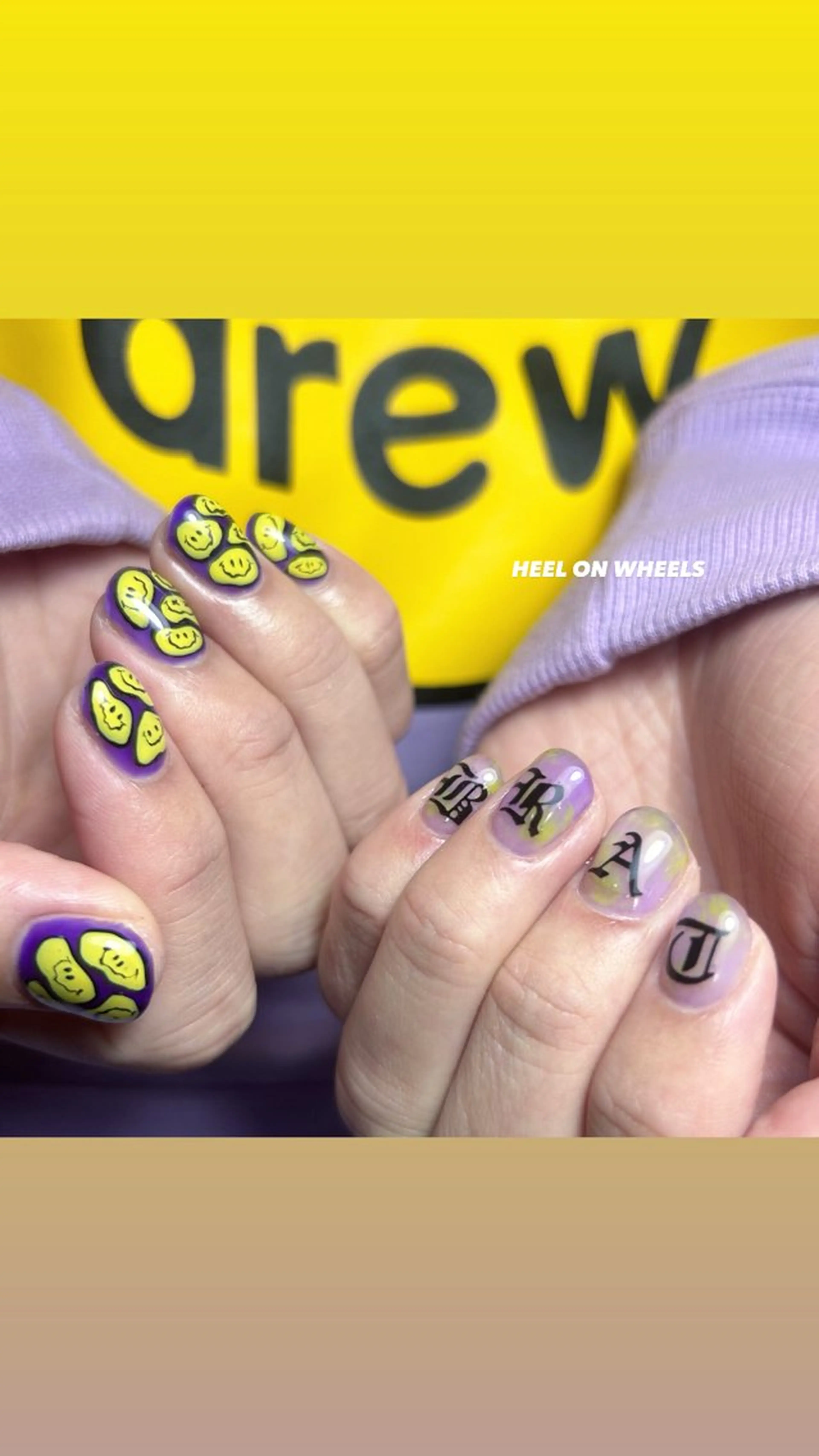 ネイル アートネイル メンズネイル 黄色 ハンドネイル ⛓Miyu ⛓のネイルデザイン