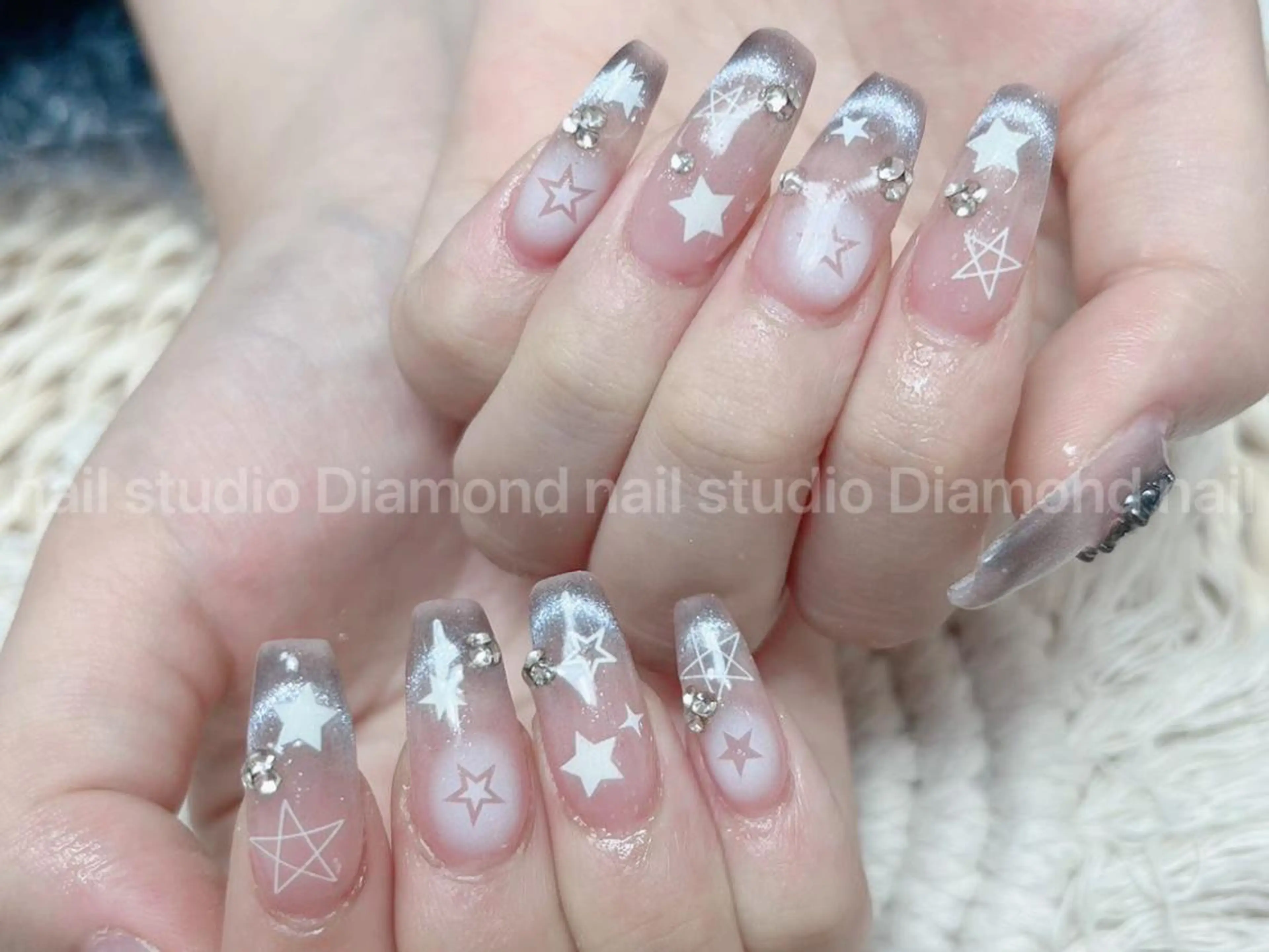 ロング ハンドネイル DIAMOND 💦のネイルデザイン