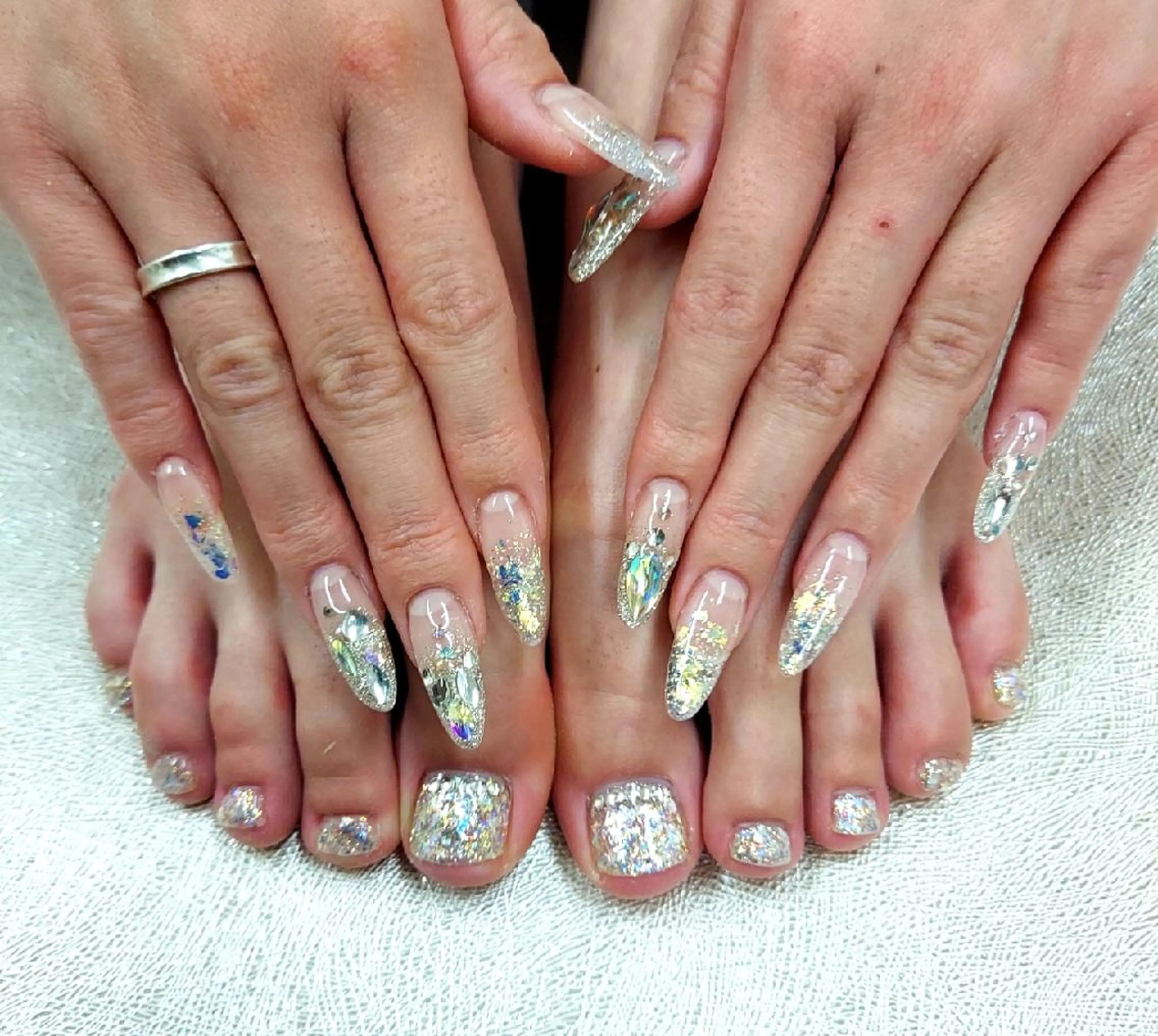 ネイル アートネイル ジェルネイル 持ち込み ニュアンスネイル パラジェル 河野ちえ (雑誌掲載サロン)のネイルデザイン