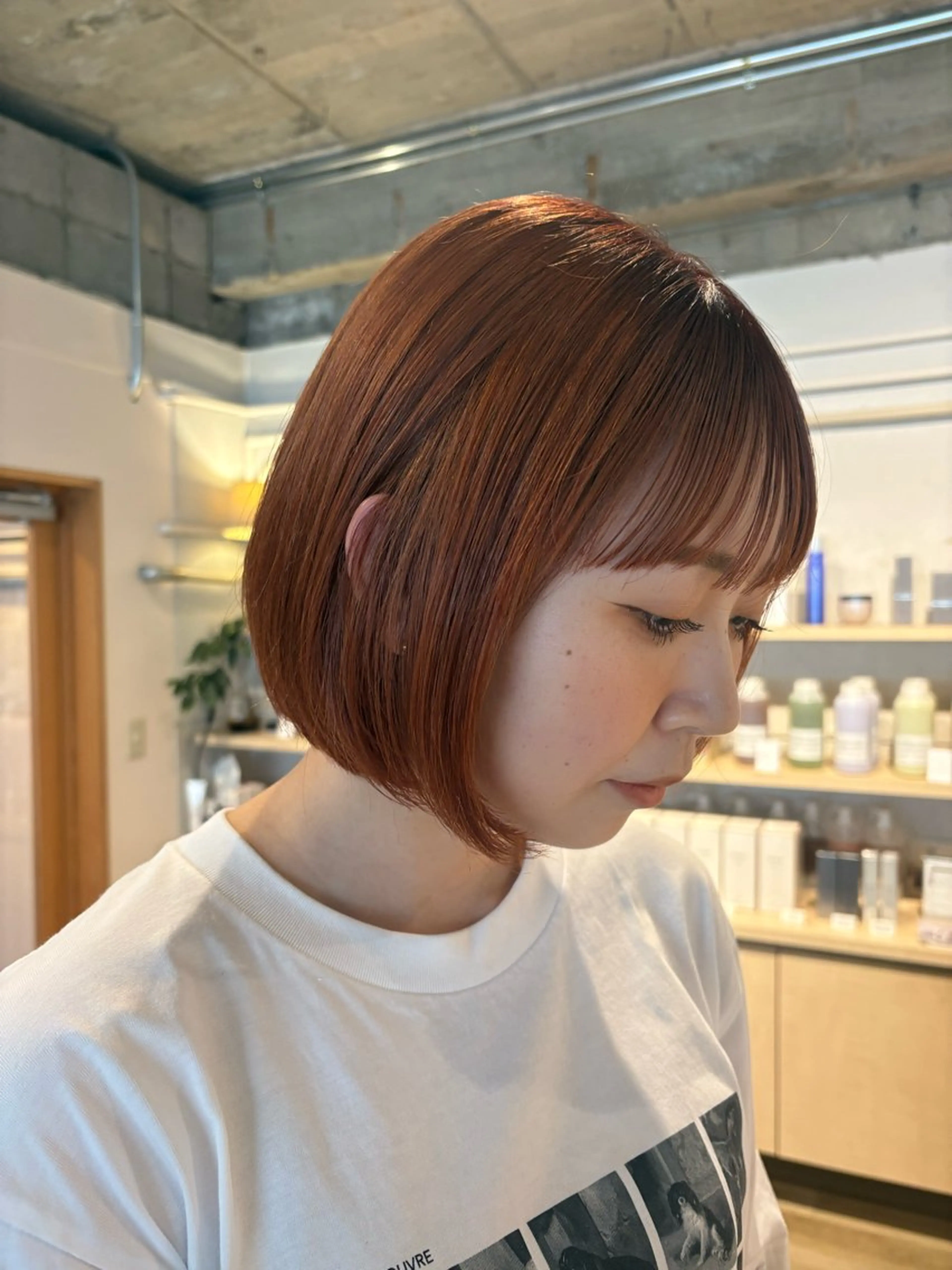 ショート カラー ブリーチ ブラウンカラー ヘアカラー ai ㅤのヘアスタイル