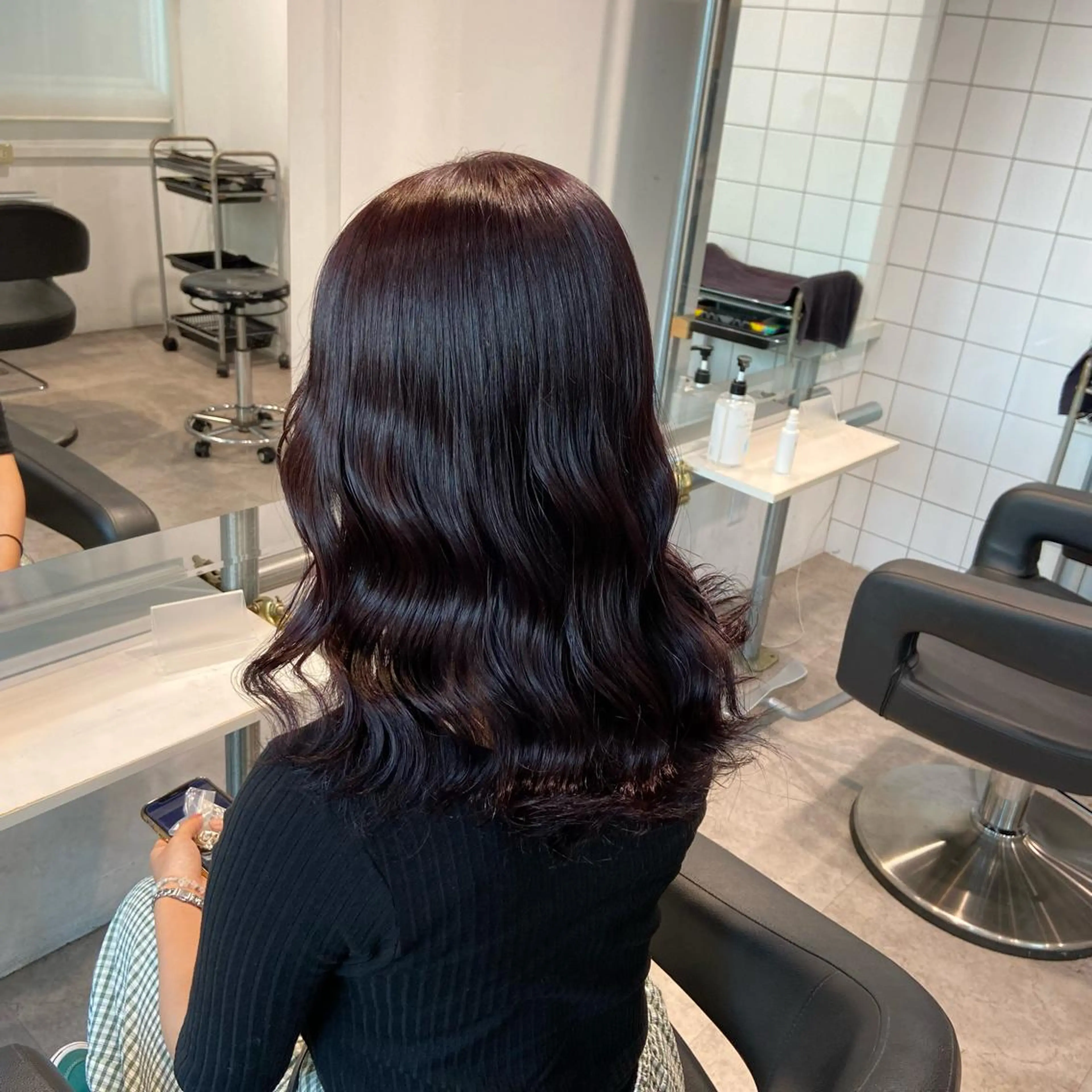 セミロング トレンドモテカラー 🩷色落ちまで可愛くのヘアスタイル