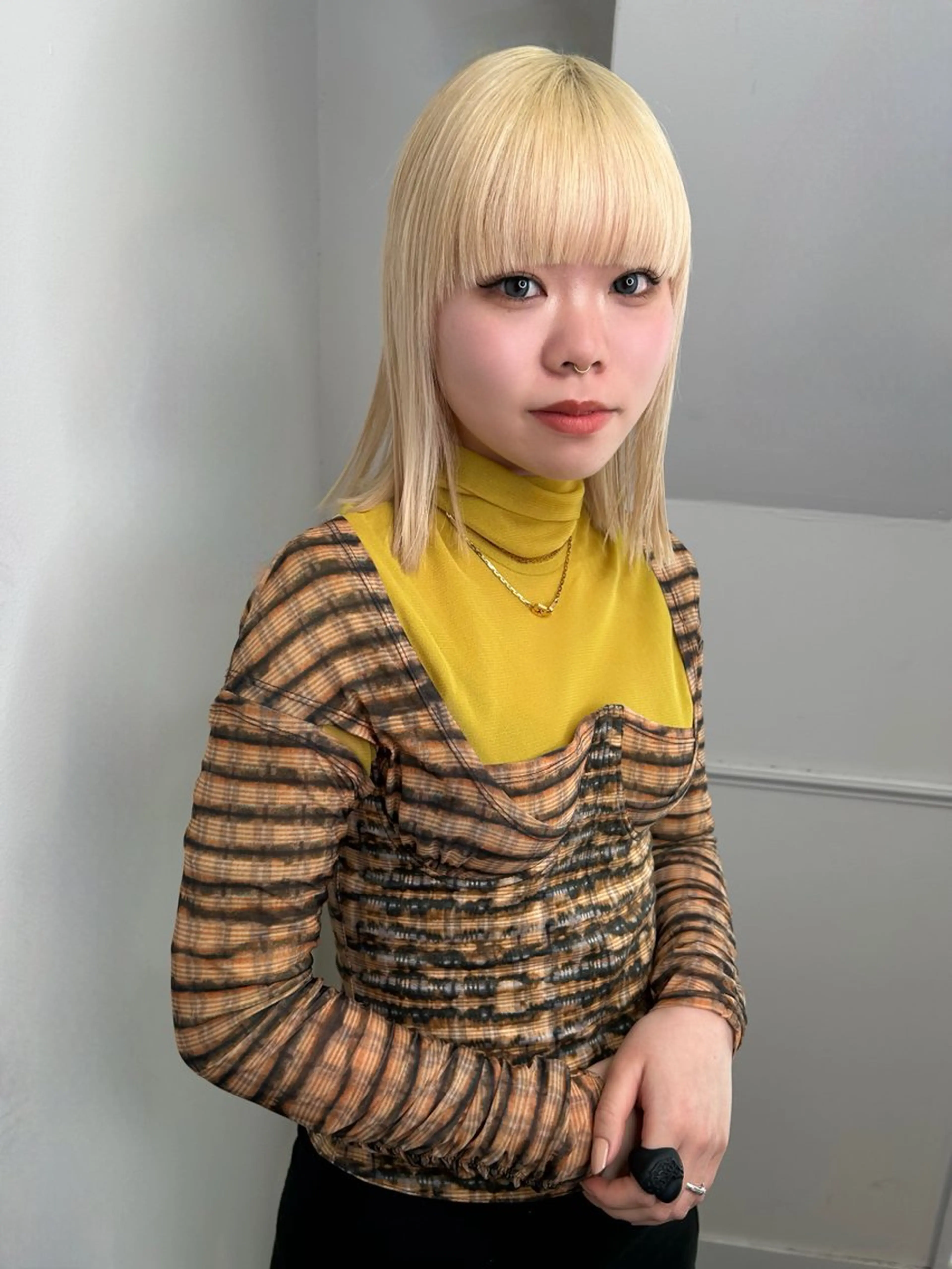 セミロング カラー land所属・透明感カラー/レイヤ ー🌙Honokaのヘアスタイル