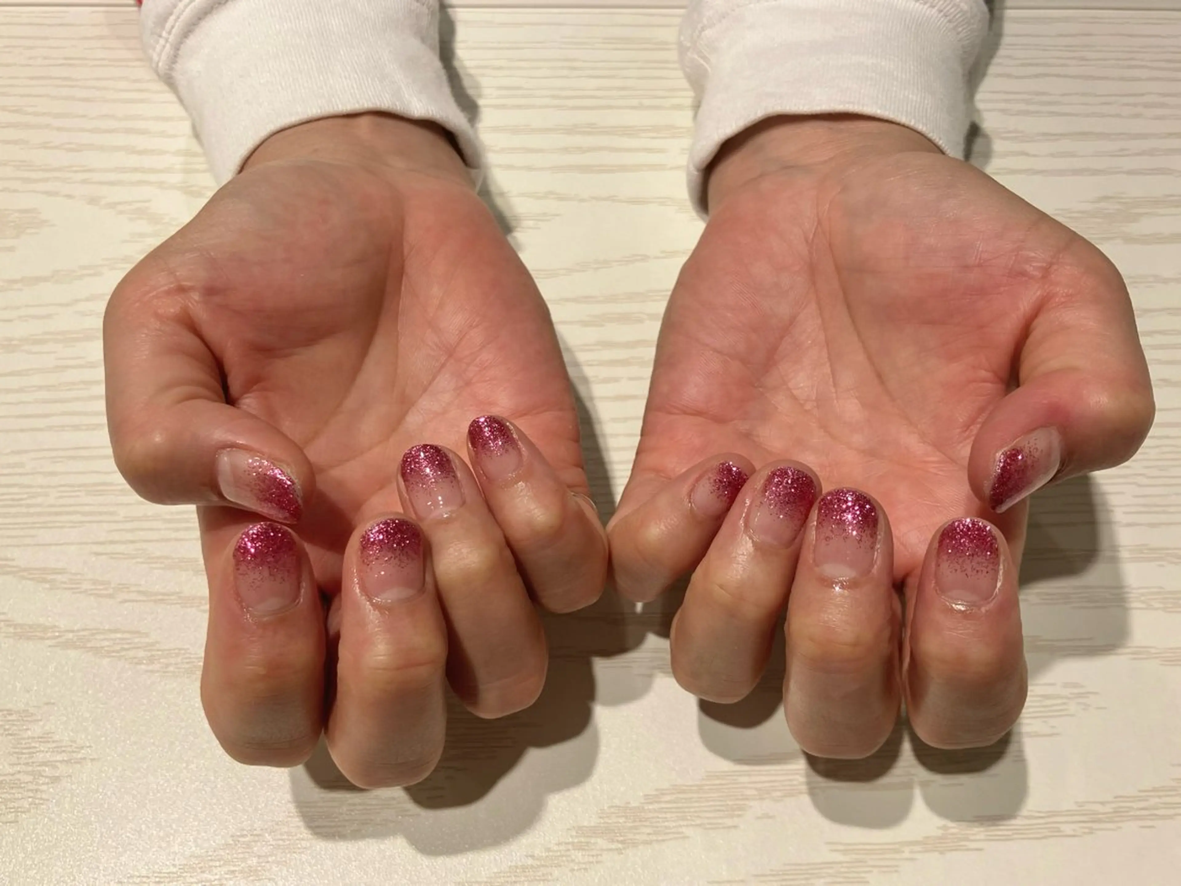 ネイル ラメ(グリッター) ラメグラデーション ピンク kahana 【静岡駅南徒歩3分】のネイルデザイン