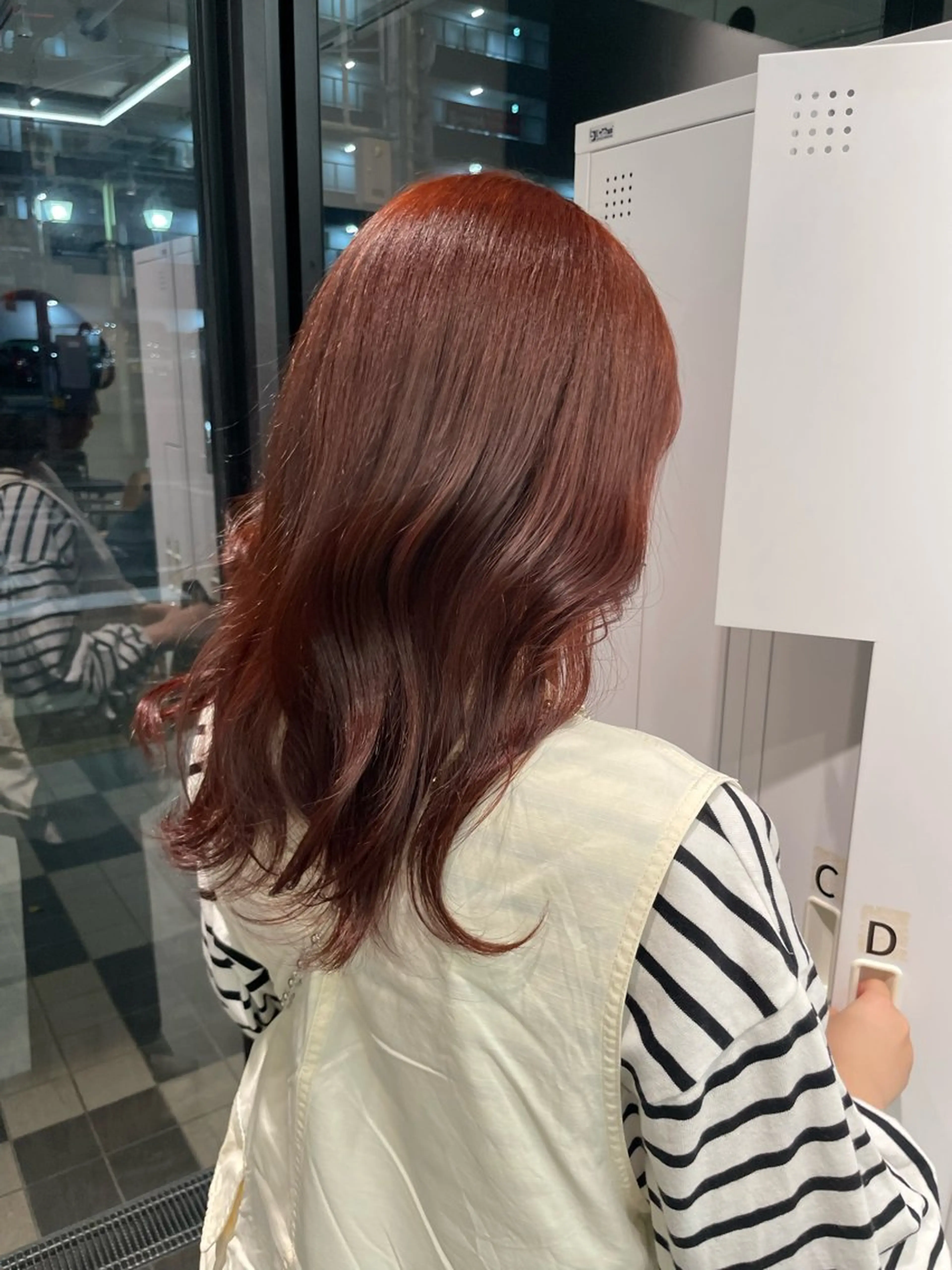 ミディアム カラー パーマ ヘアアレンジ ブリーチ ダブルカラー ブリーチなしカラー オレンジ ヘアカラー yuka🥕 橿原神宮前のヘアスタイル