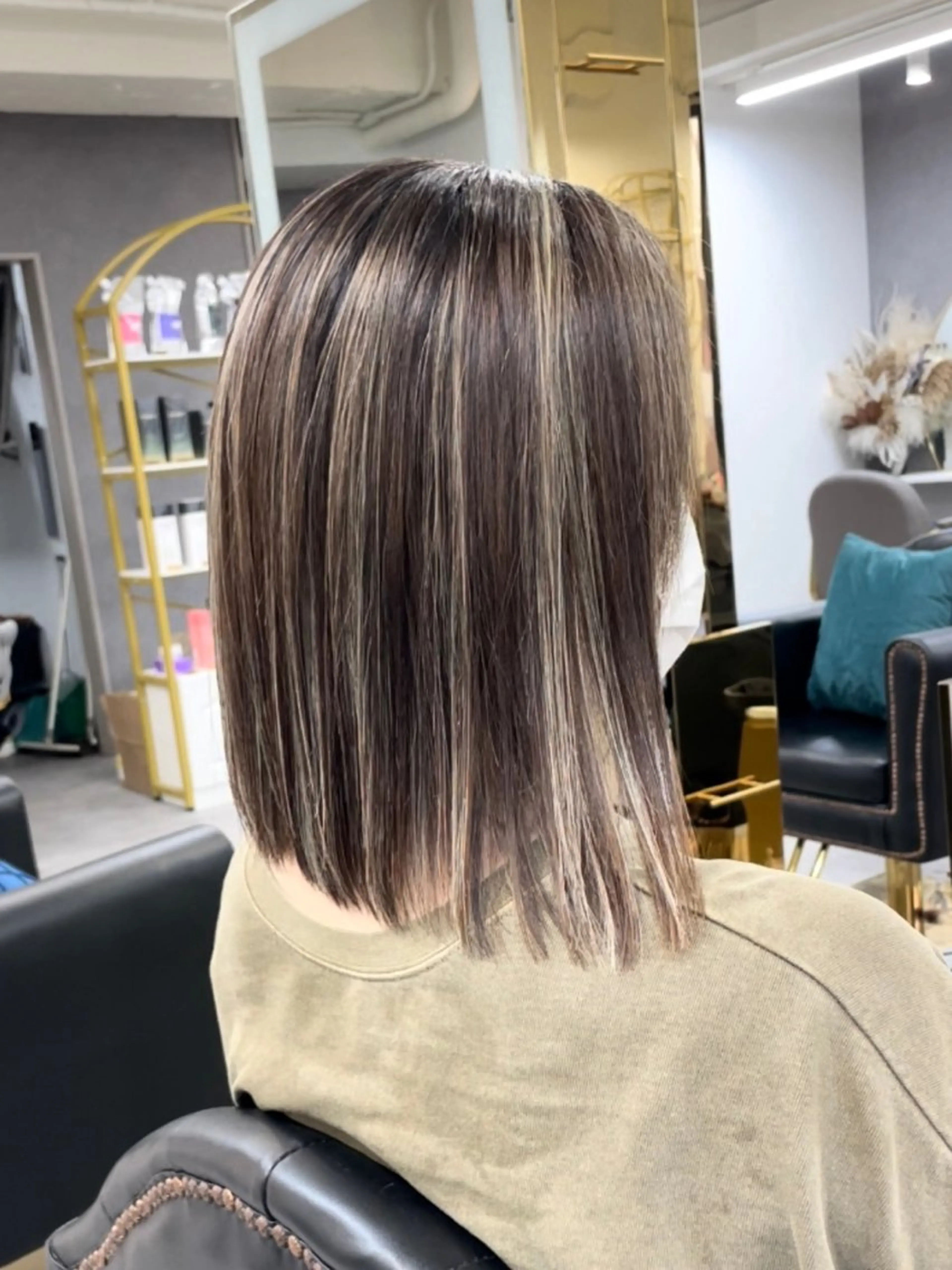 ミディアム ハイライト senjyu GINZA所属・バレイヤージュ/ハイ ライト/庄司鉄平のヘアスタイル