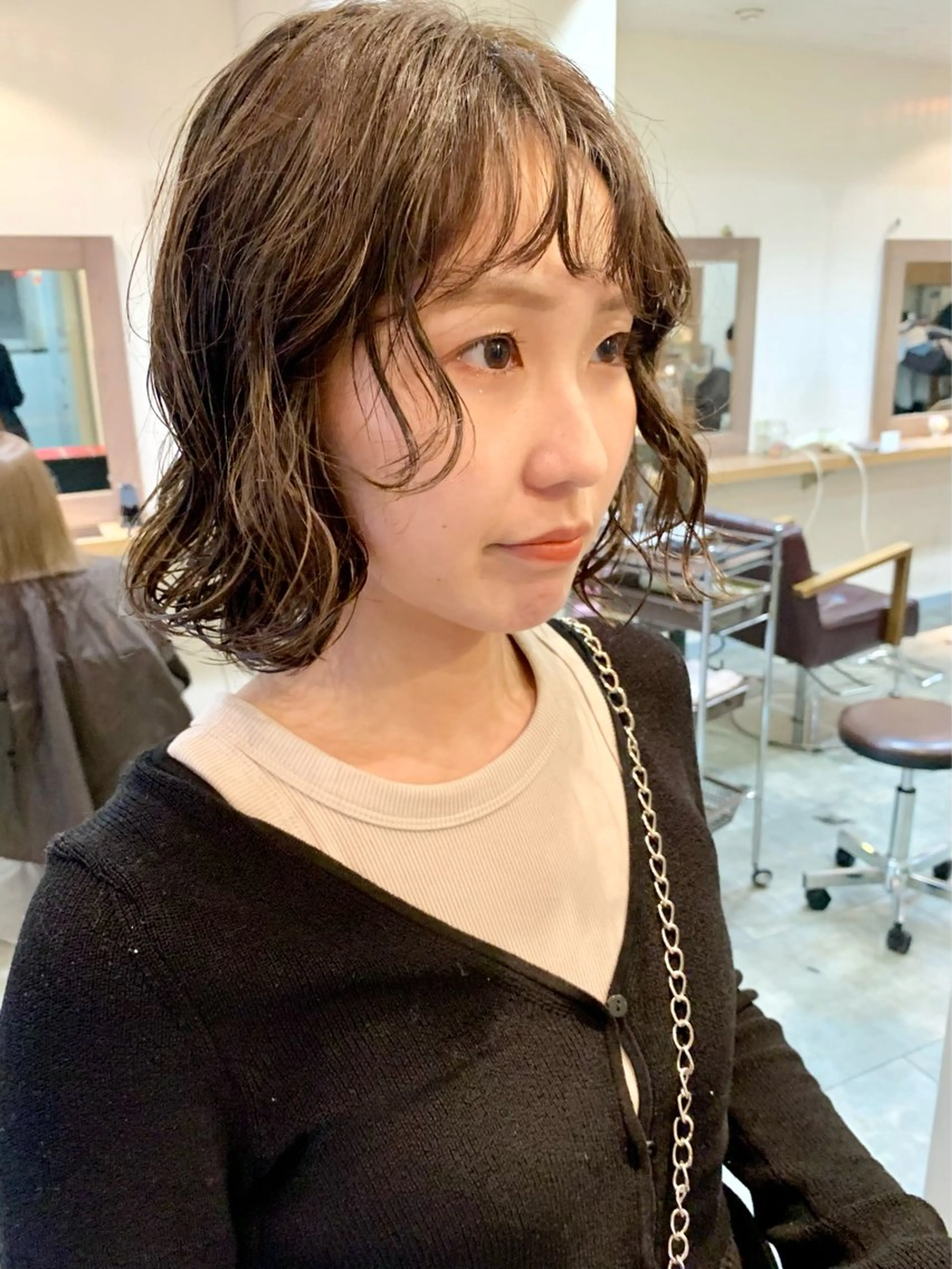 ミディアム パーマ ミディアムパーマ ボブ gotoday shaire salon 神戸三宮所属・ショート/パーマ/ MIOのヘアスタイル