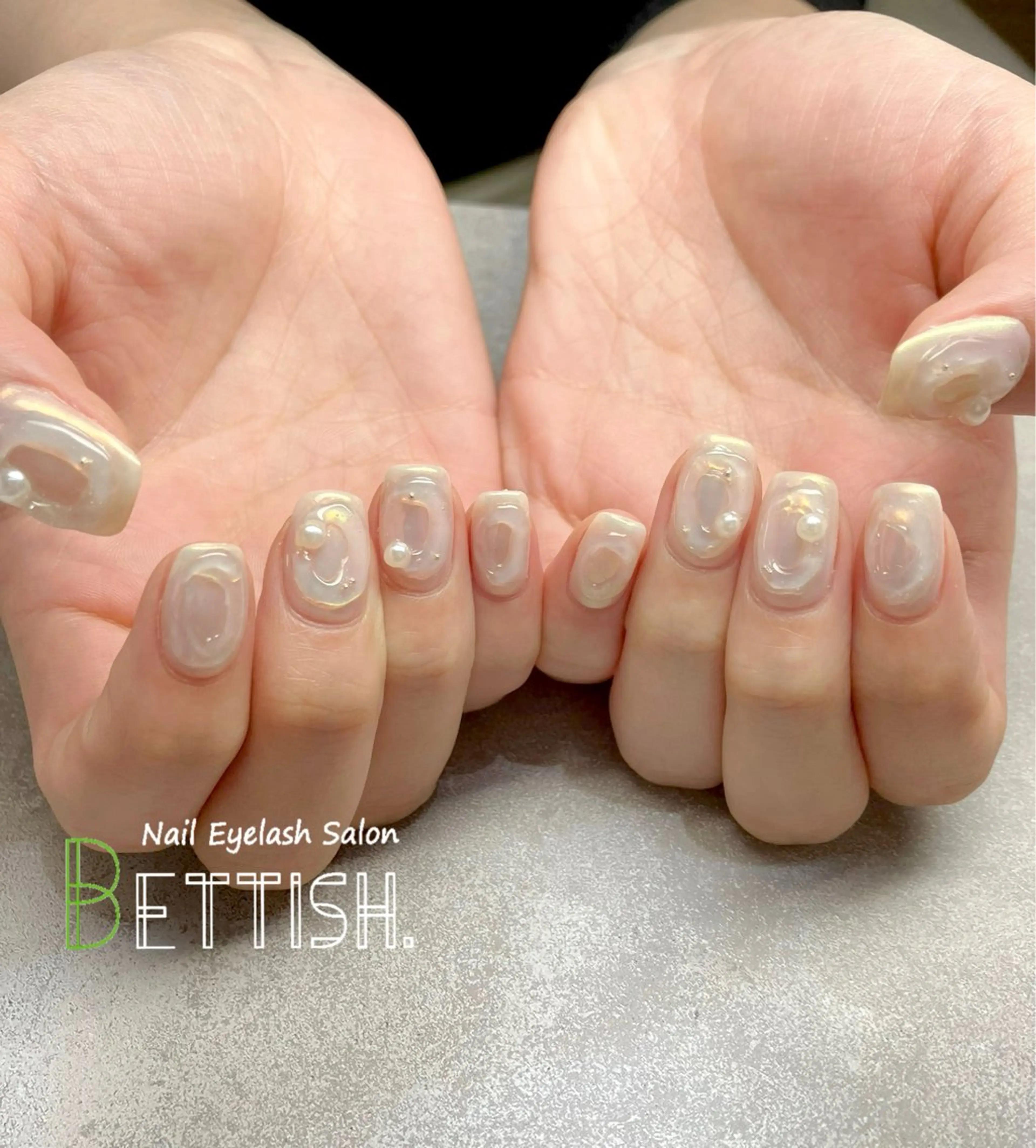 ネイル 氷ネイル・うるうるネイル ハンドネイル BETTISH. KUMIKO☺︎︎のネイルデザイン