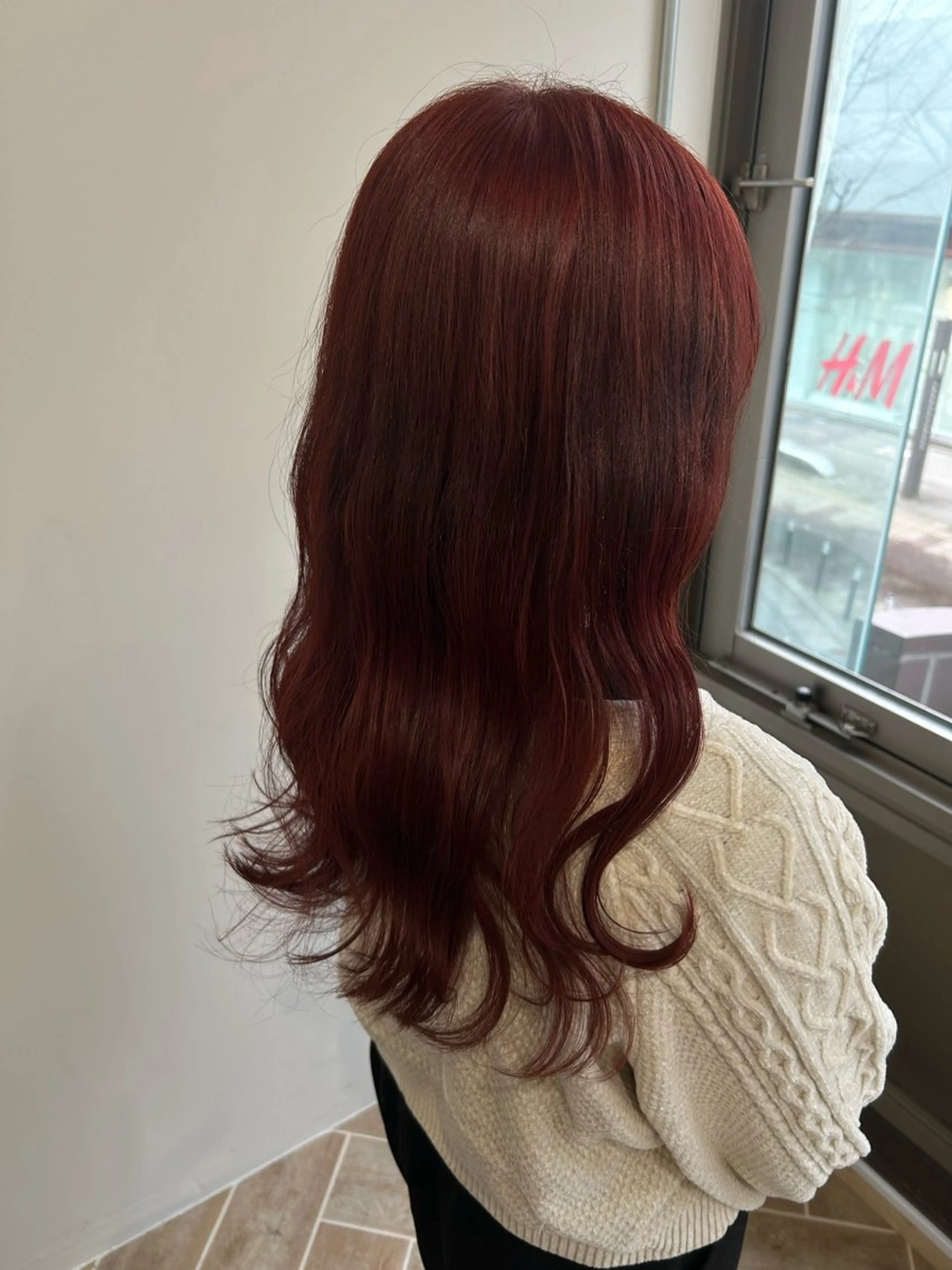 ロング カラー カット ヘアカラー トリートメント ベージュ/ダブルカラ ー/新潟駅/青柳萌果のヘアスタイル