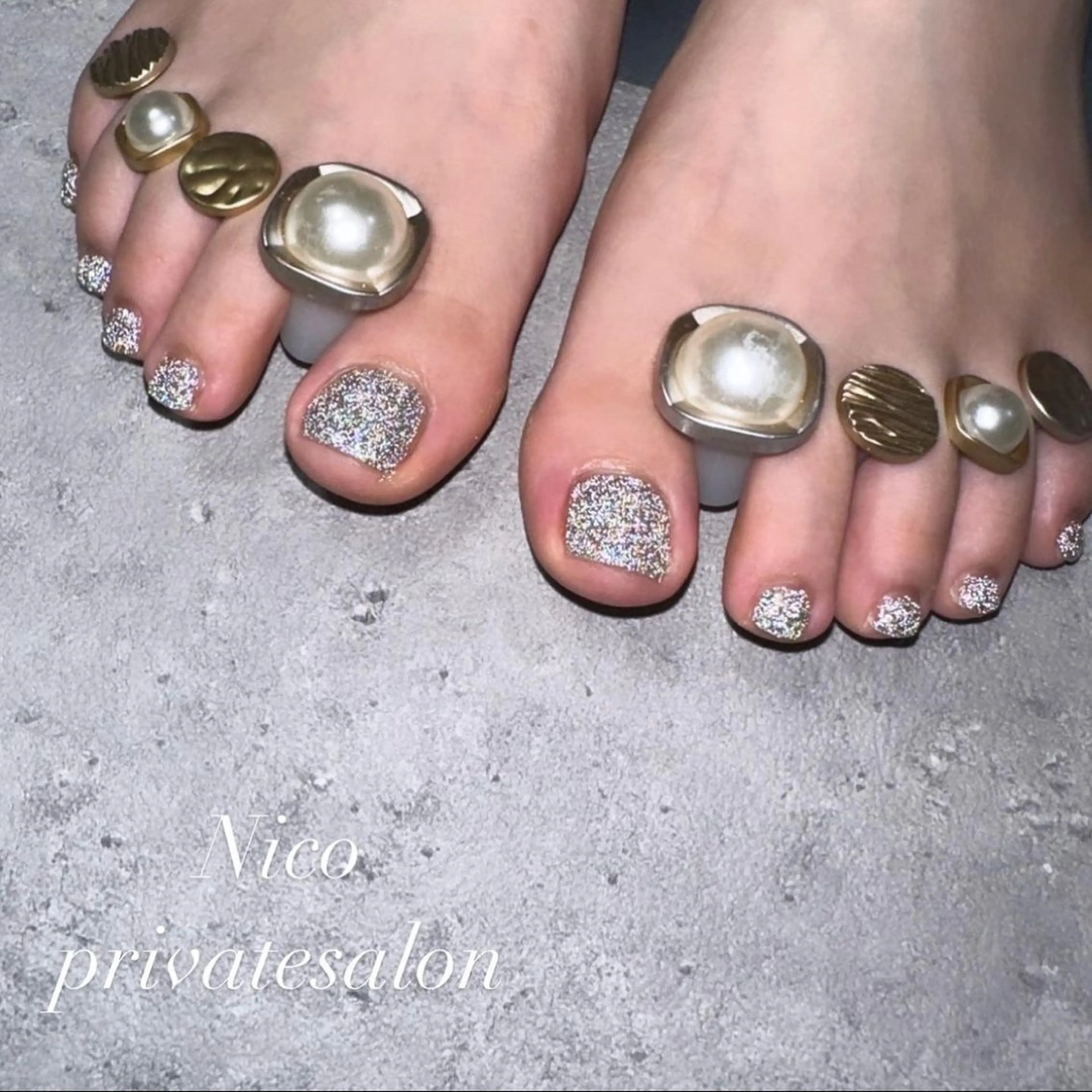 フットネイル ワンカラーの写真