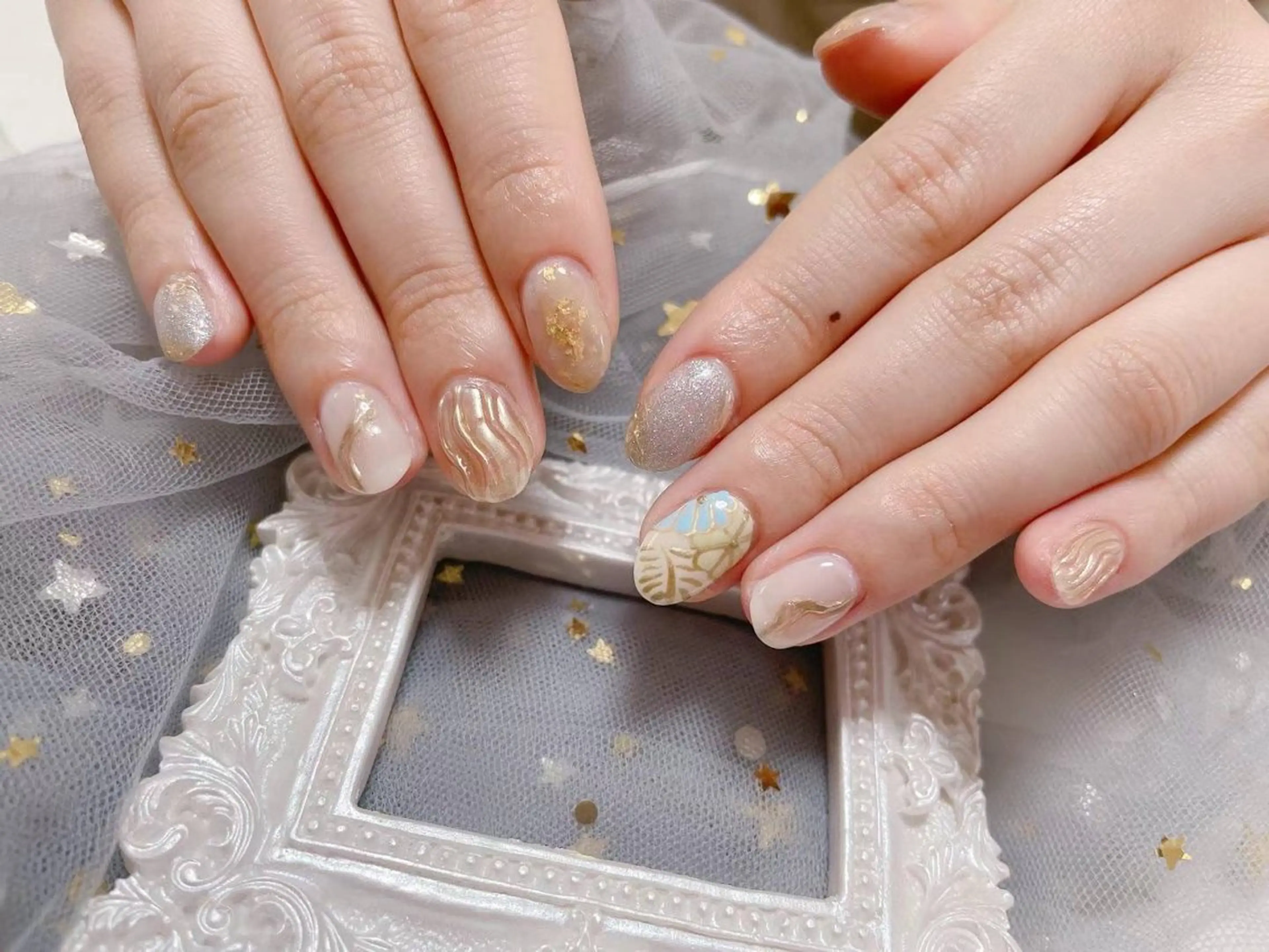 ネイル 持ち込み ワンホンネイル 🎀ネイルサロン エクラYUI🎀のネイルデザイン