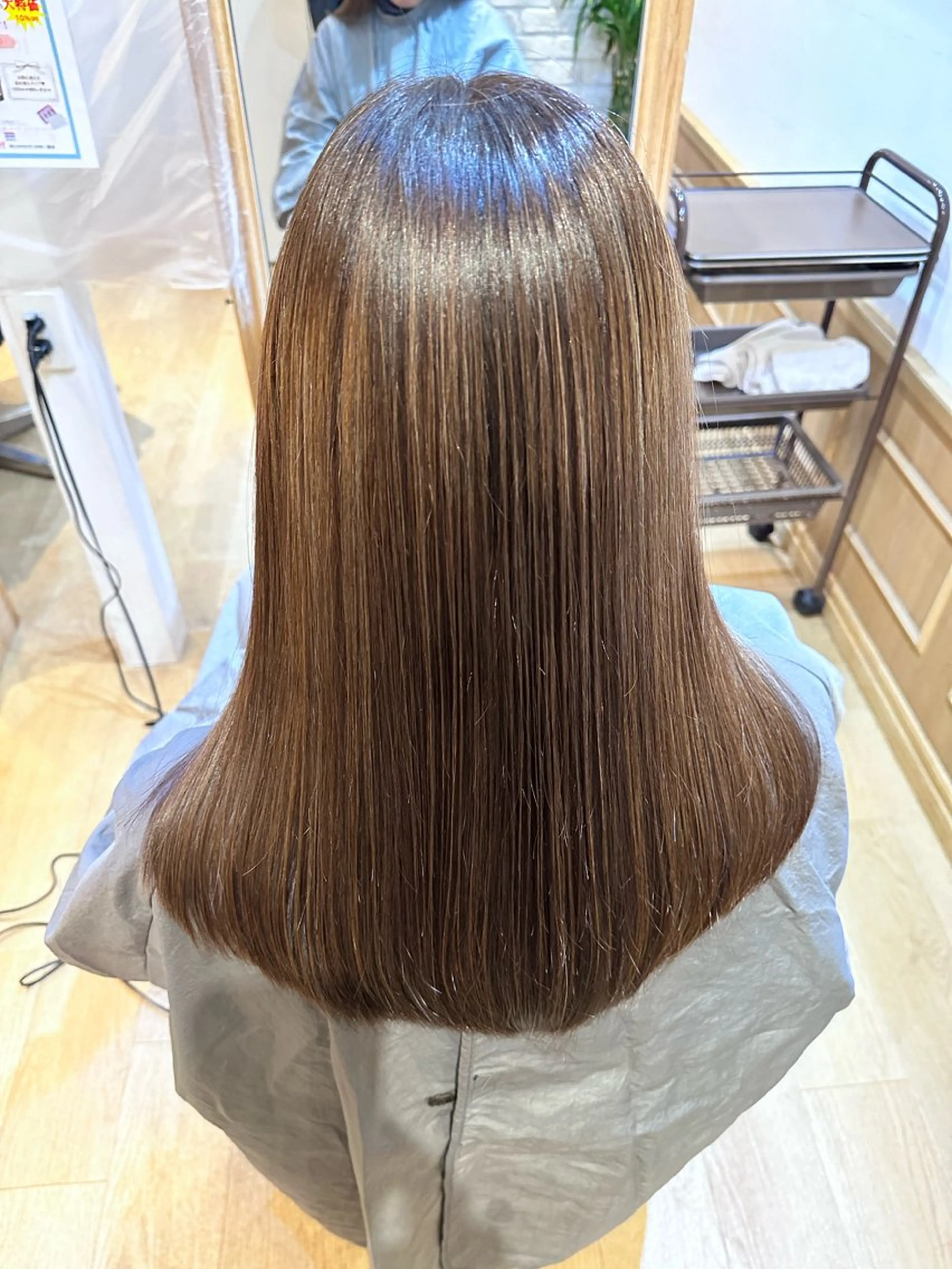 セミロング ヘアカラー トリートメント ✨シルクストレート✨ 美髪髪質改善Yukiのヘアスタイル