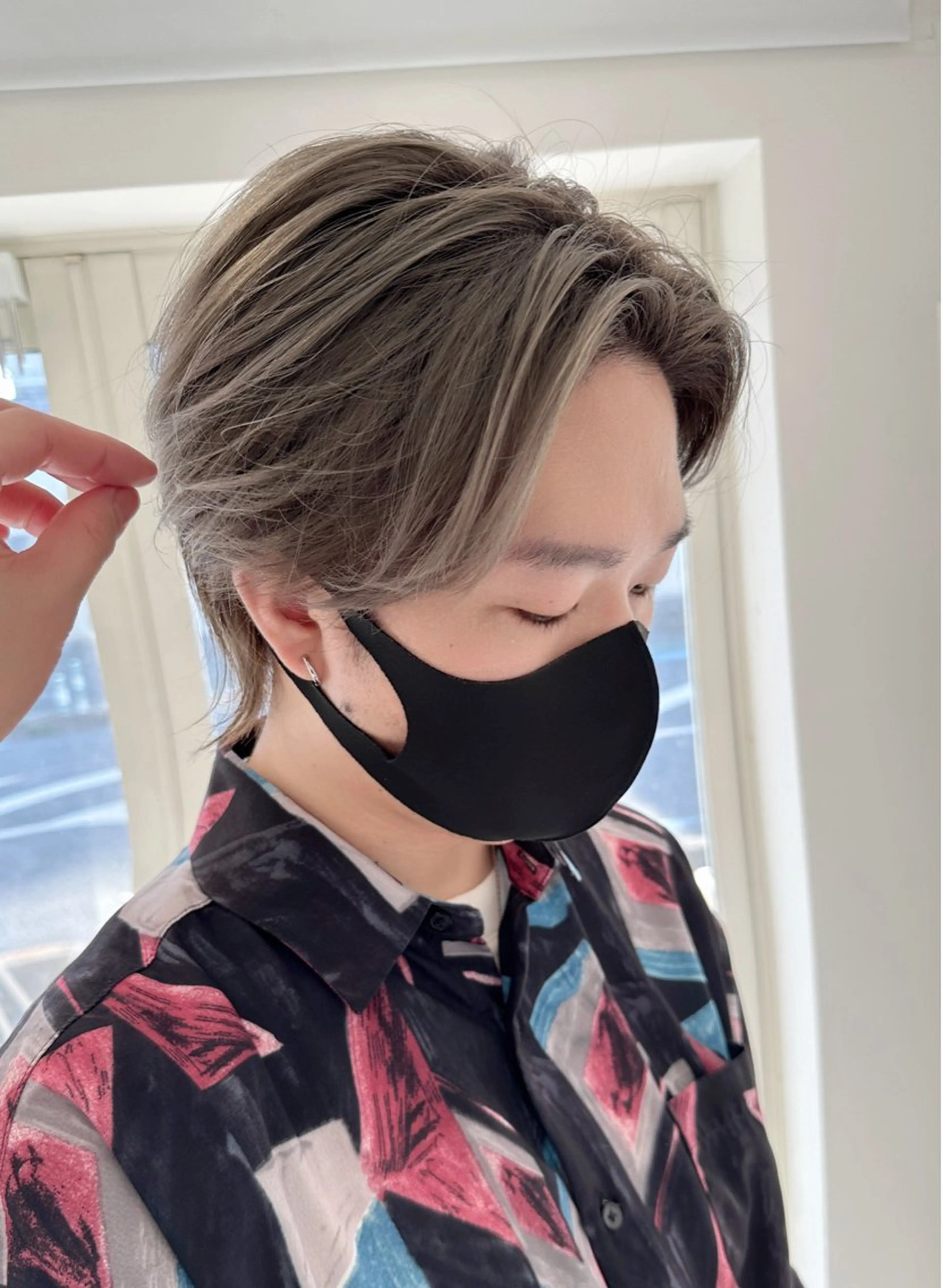 メンズ センターパート カルマパーマ メンズ韓国風 メンズパーマ 服部　翔太/ 似合わせカットカラーのヘアスタイル