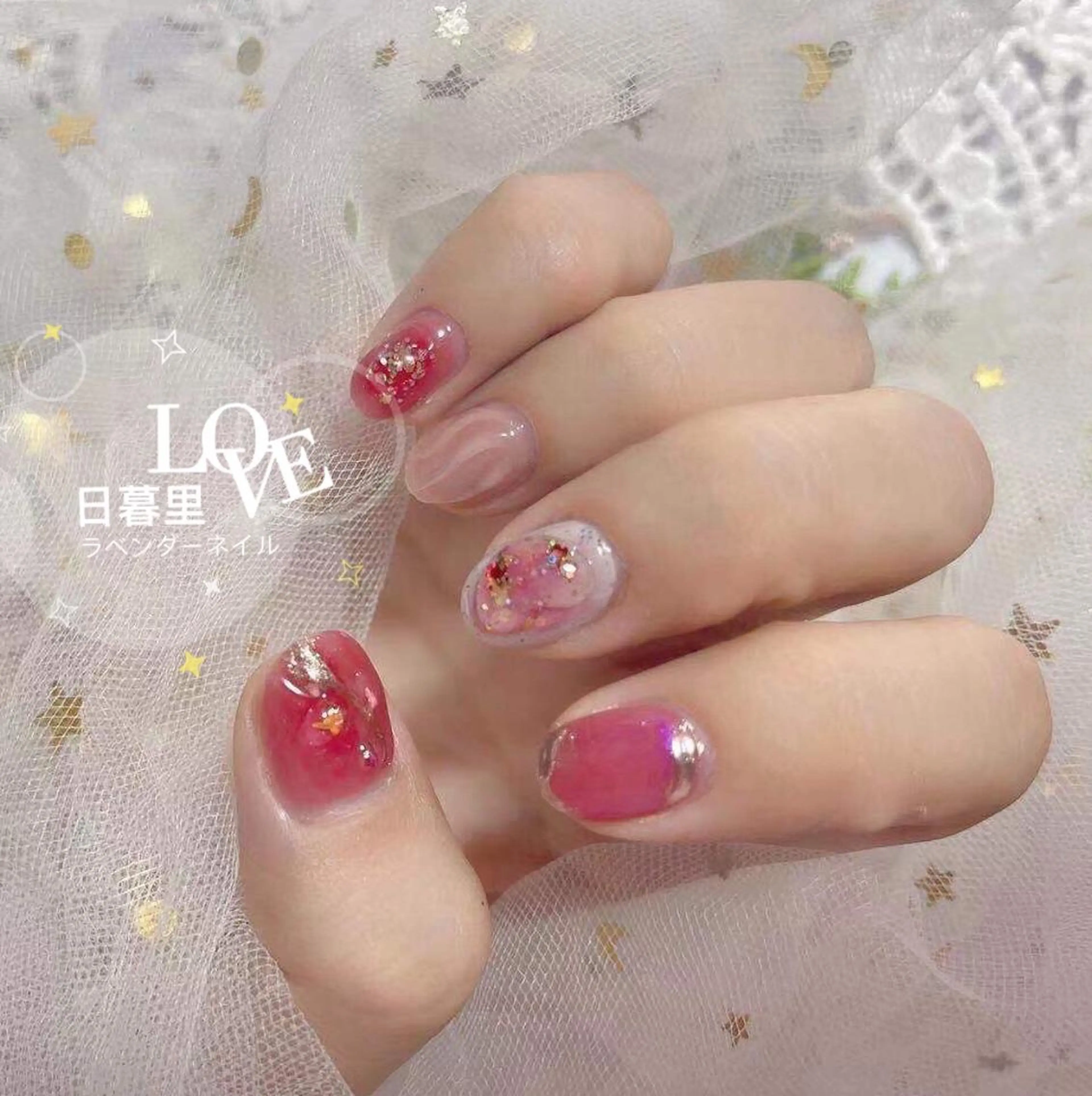 ネイル ラベンダー💖日暮里 ルル💖ネイルのネイルデザイン