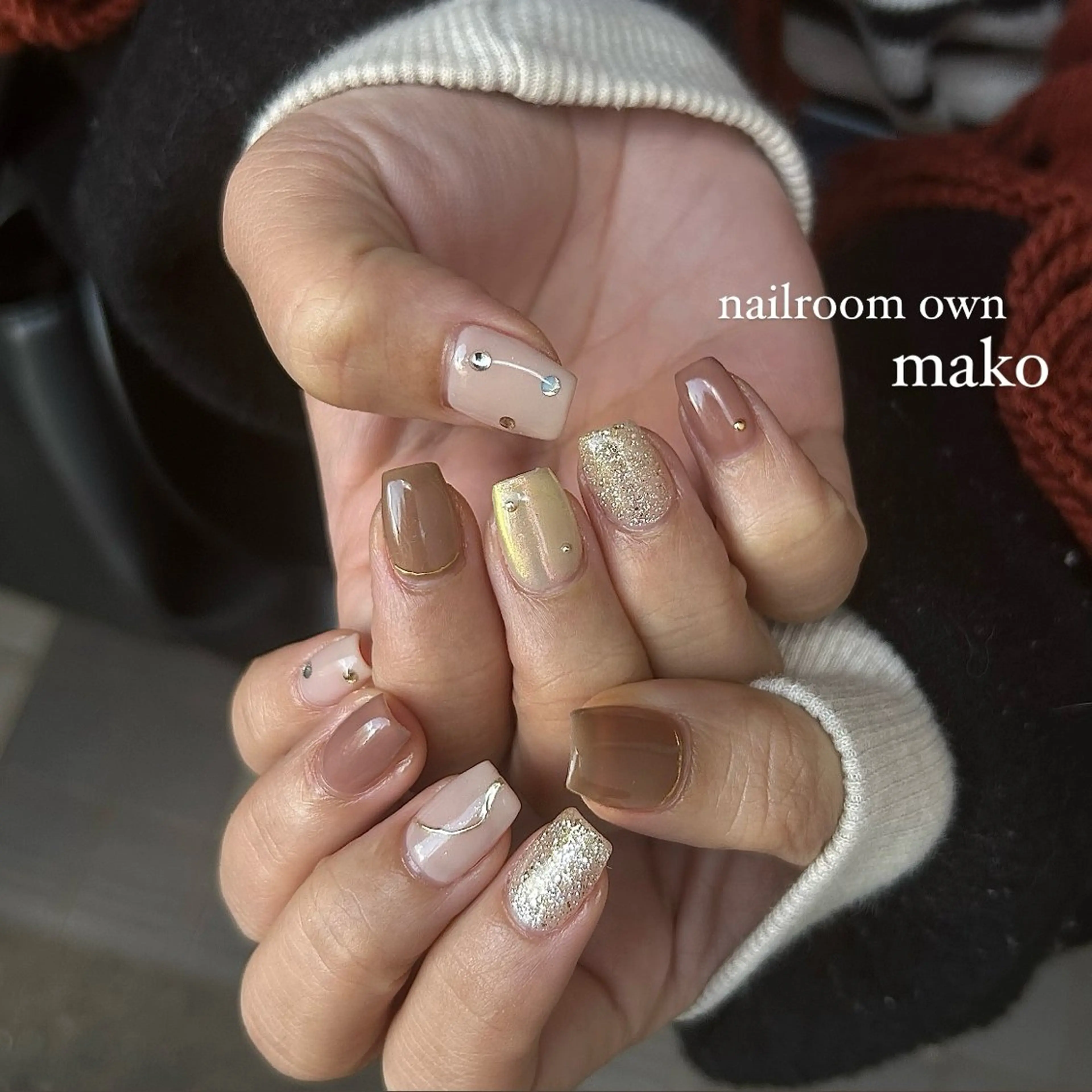 ネイル アートネイル ニュアンスネイル nailroom own所属・mako (own)のネイルデザイン