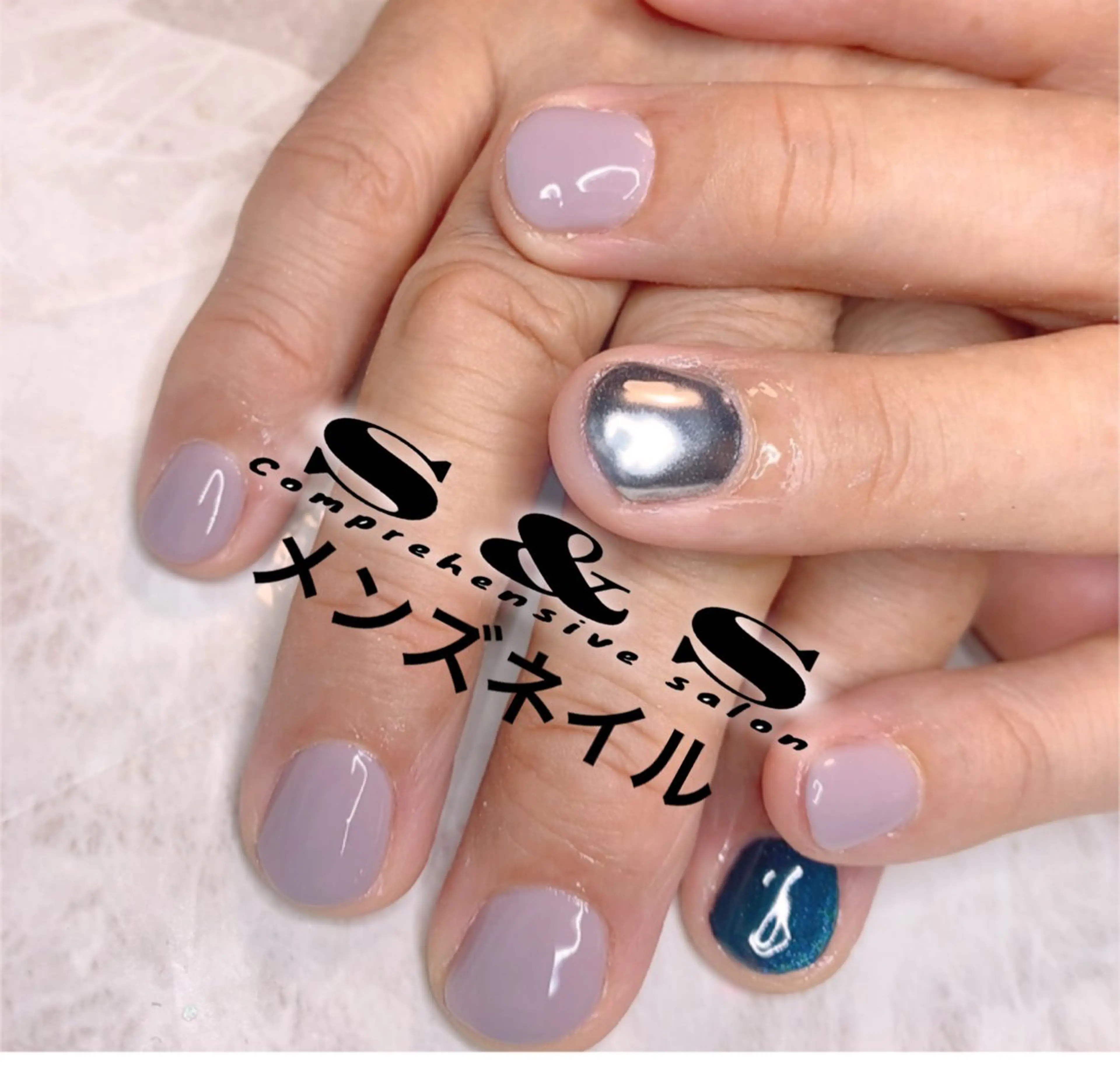 ネイル 長さ出し メンズネイル 持ち込み スカルプネイル S&S 村田小百合のネイルデザイン