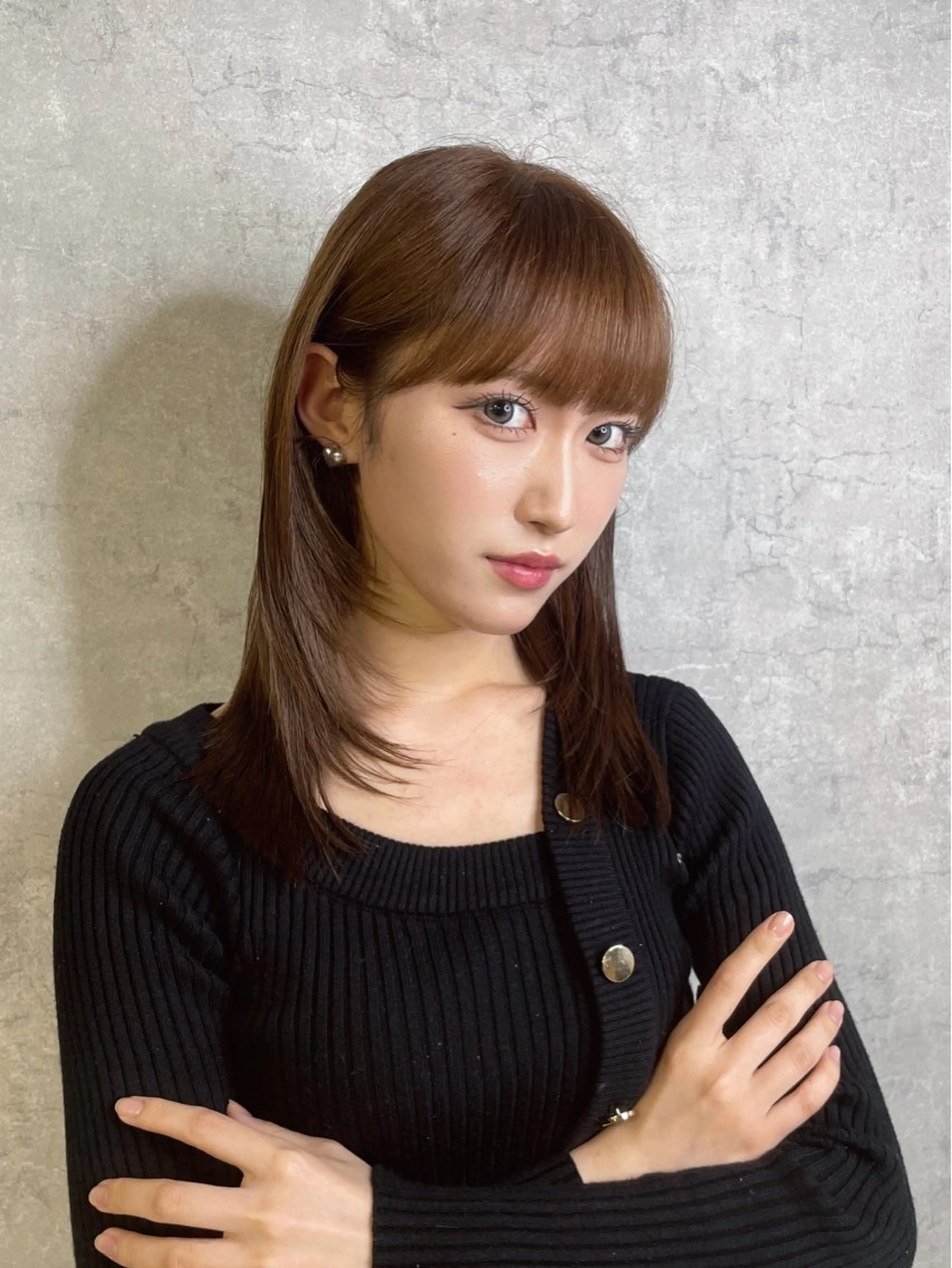 ミディアム カット ヘアカラー トリートメント トレンド韓国ヘア 🇰🇷のんのヘアスタイル