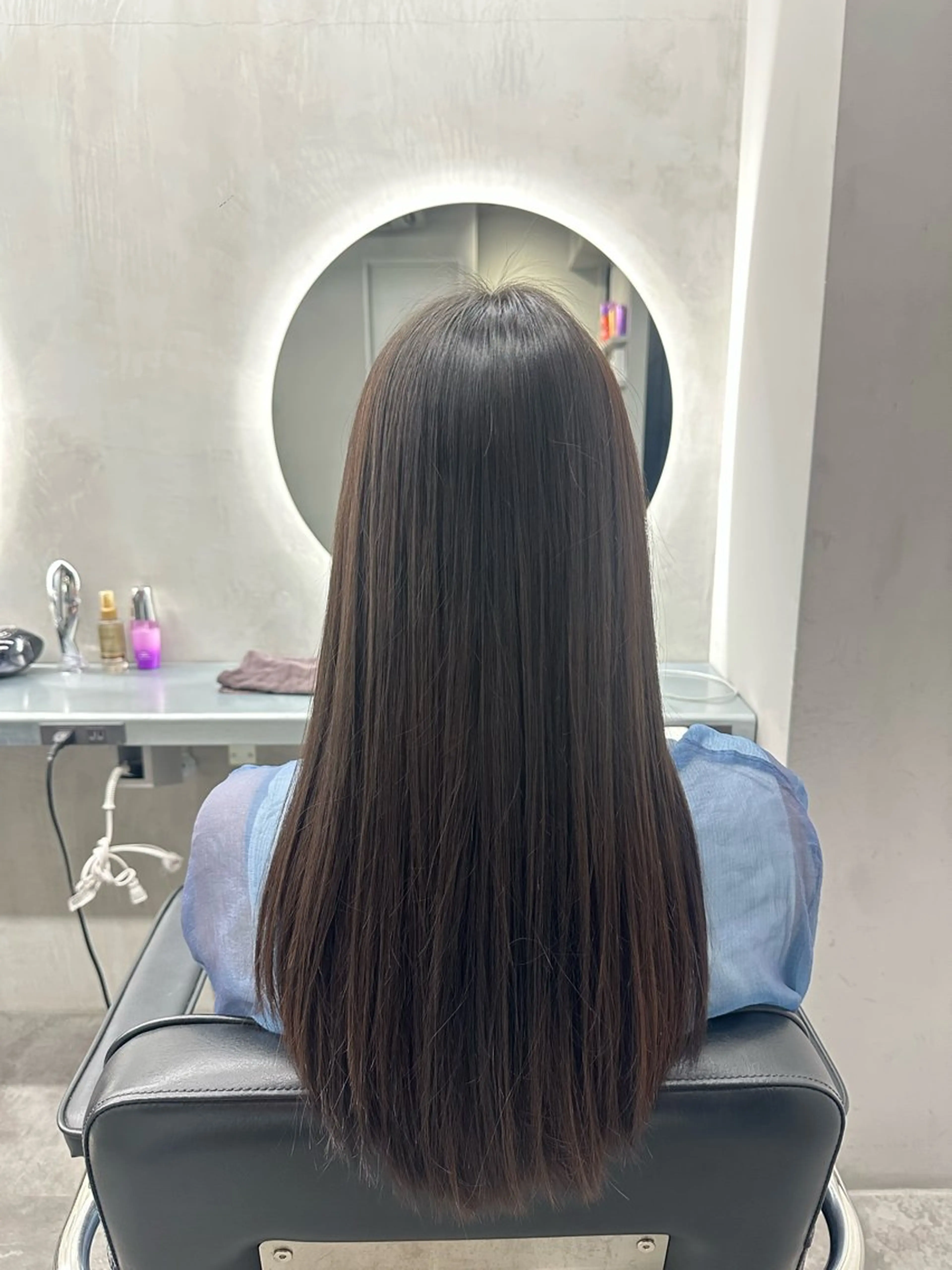 ロング カラー ヘアカラー トリートメント ヘッドスパ 透明感カラー グレージュ/あいのヘアスタイル