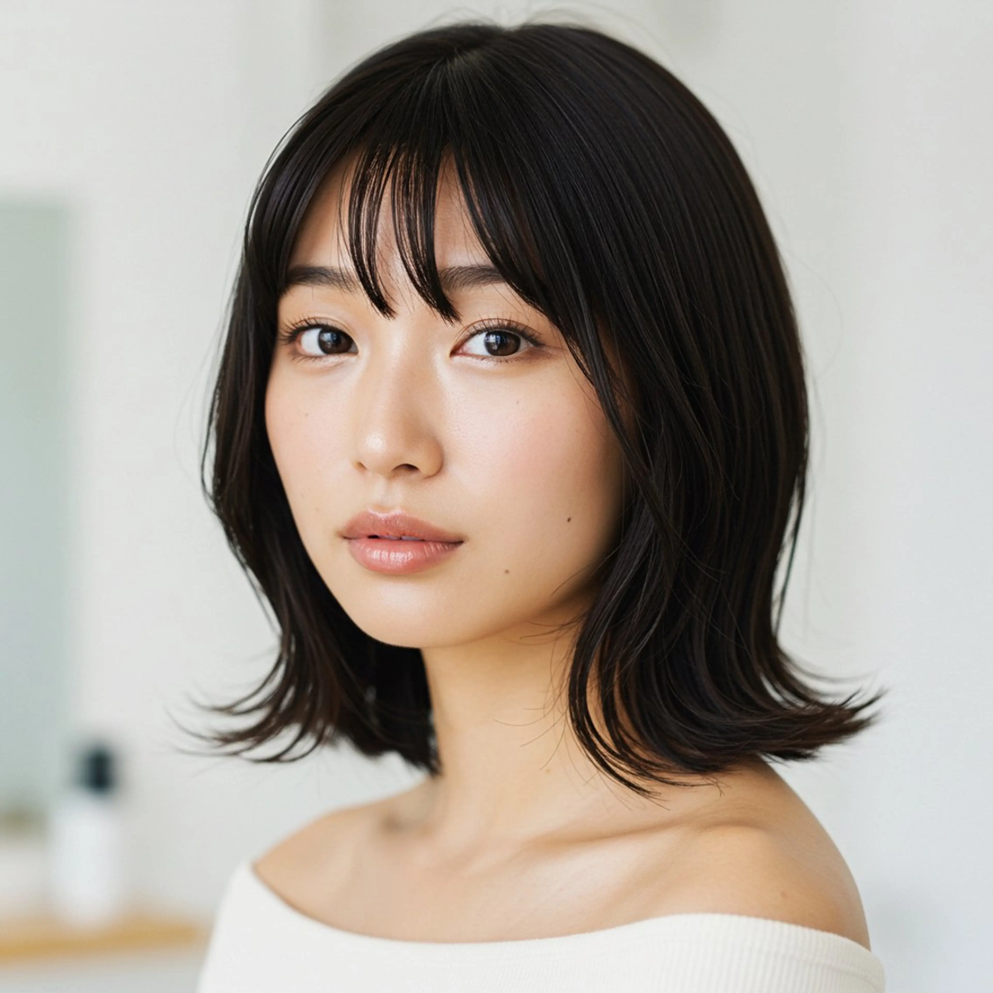 ミディアム 似合わせボブ✖️ 韓国レイヤー✨小関のヘアスタイル