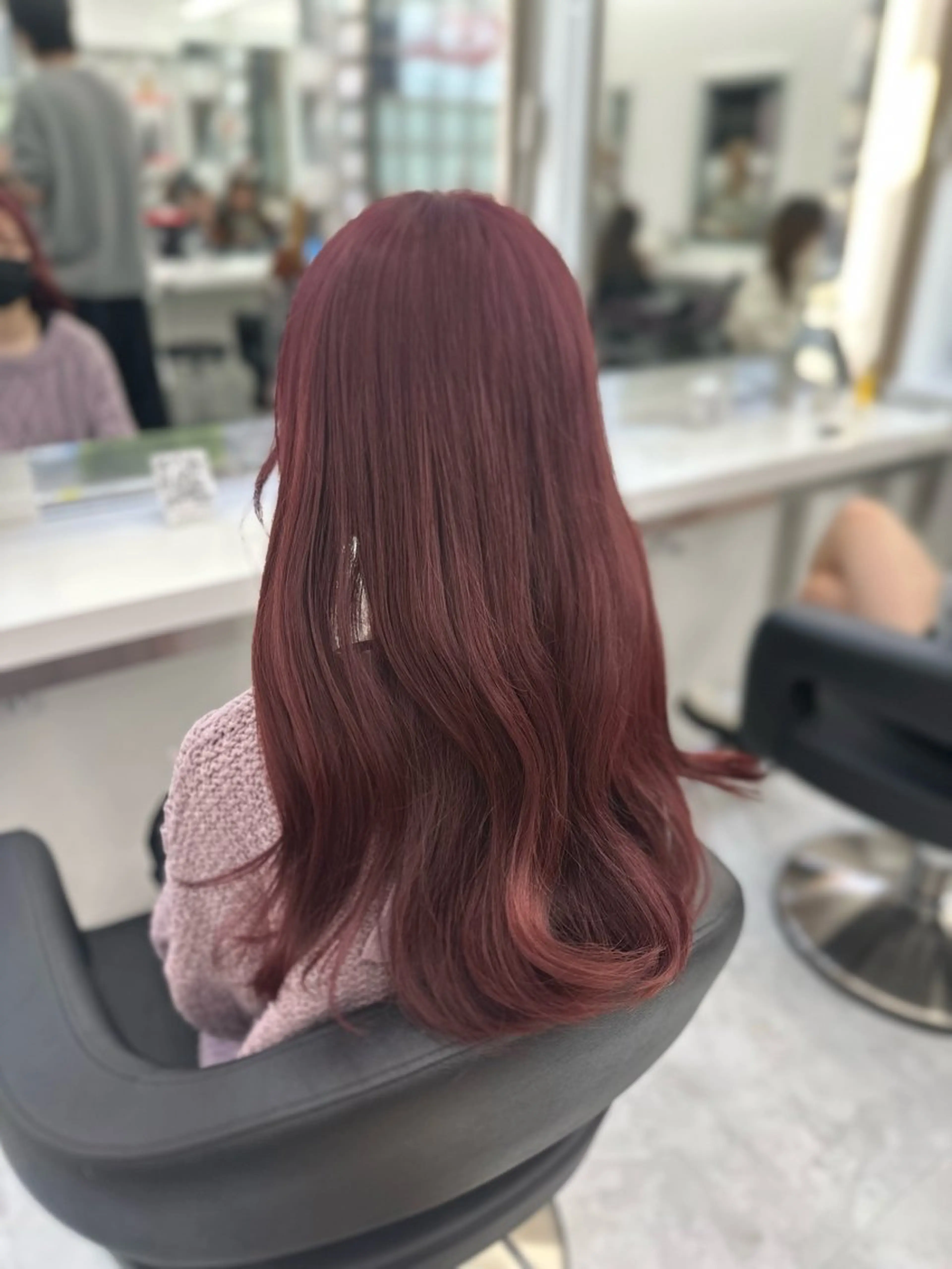 ロング カラー パーマ ヘアアレンジ メンズ キッズ ♥️韓国ヘア レイヤー♥️ゆりのヘアスタイル