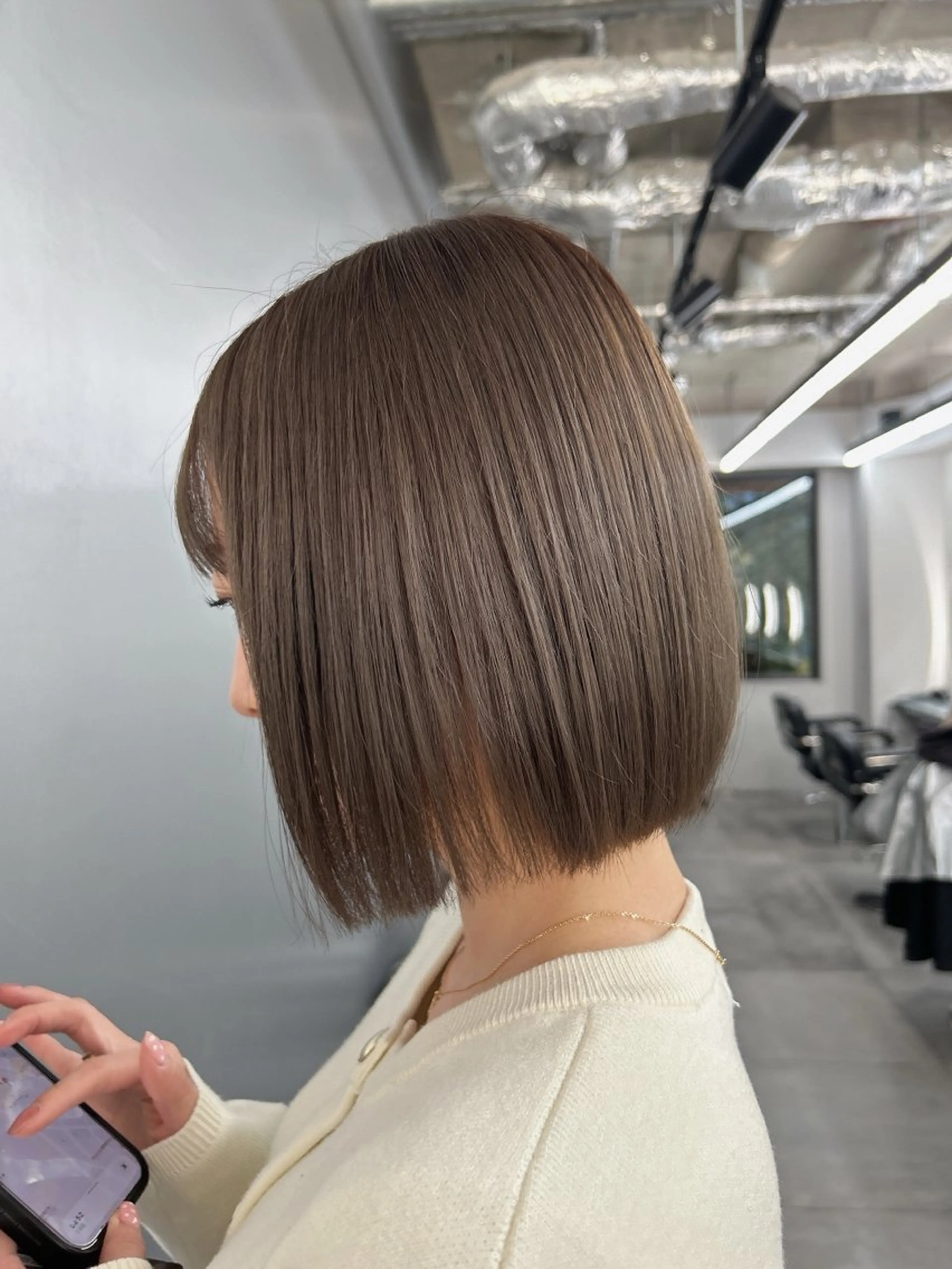 ショート ヘアカラー グレージュ 透明感 ブリーチなし田島晃汰のヘアスタイル