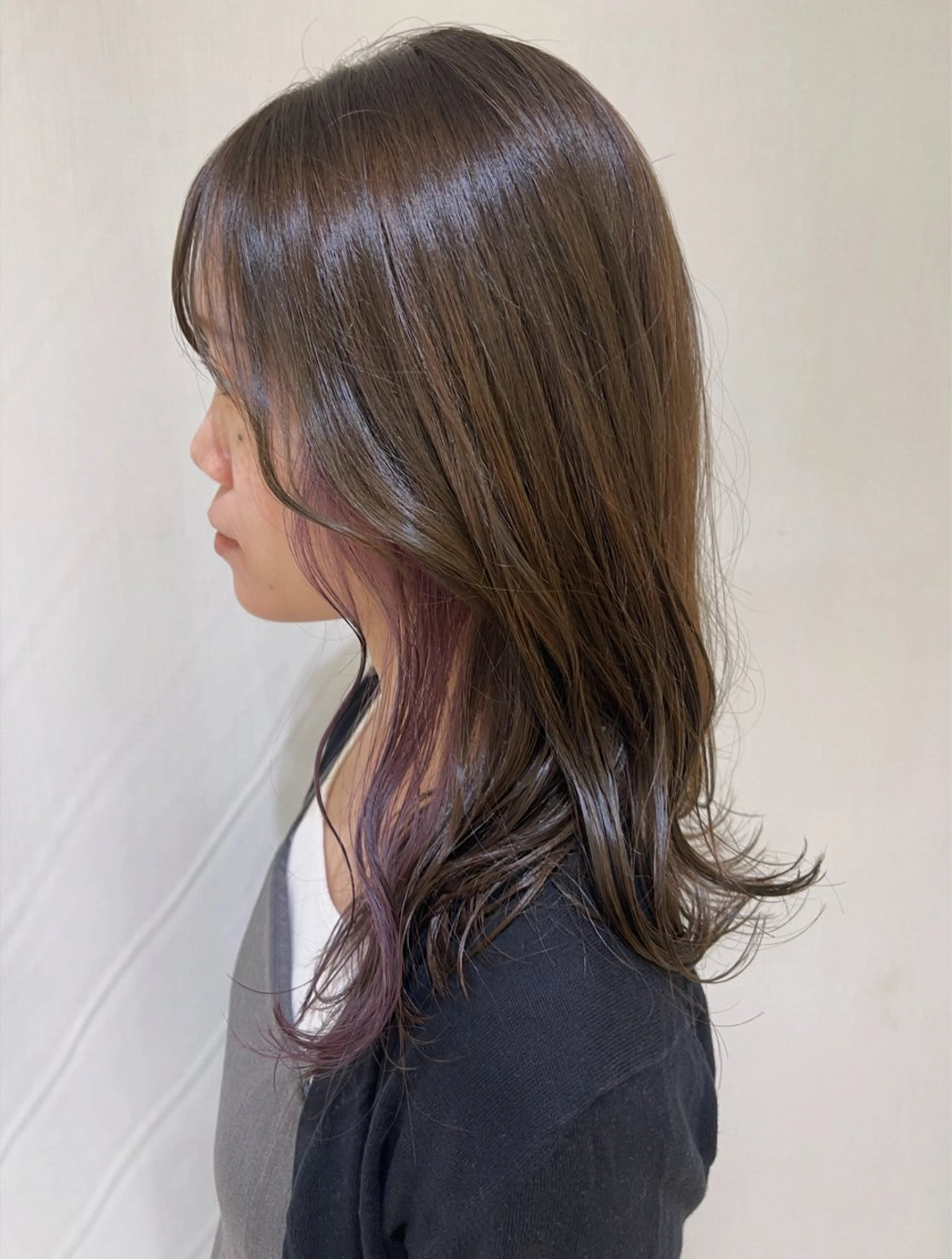 ロング カラー バイオレットカラー カット ヘアカラー トリートメント 髪質改善縮毛矯正 💎TOMOのヘアスタイル