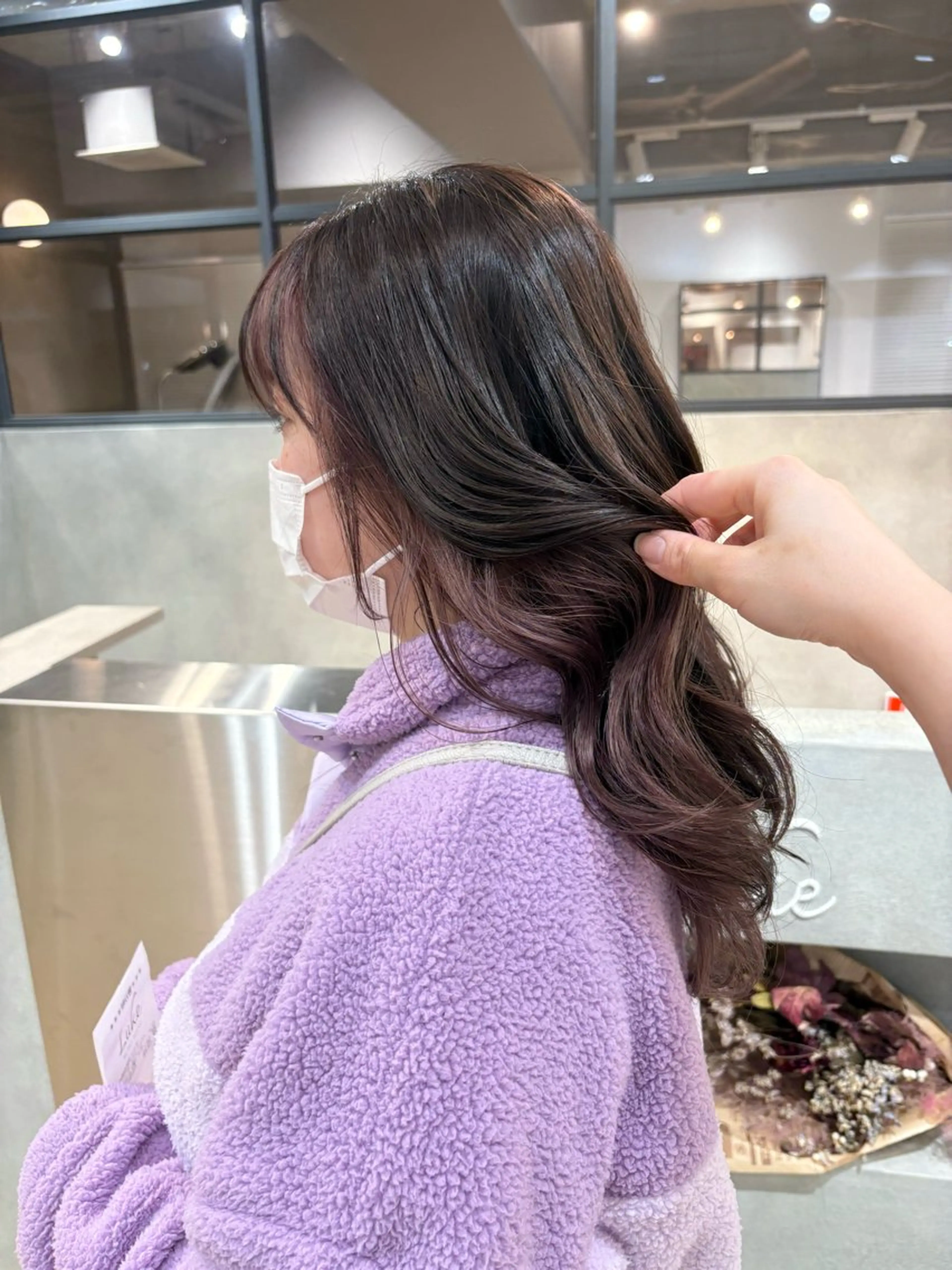 セミロング まつい みるのヘアスタイル