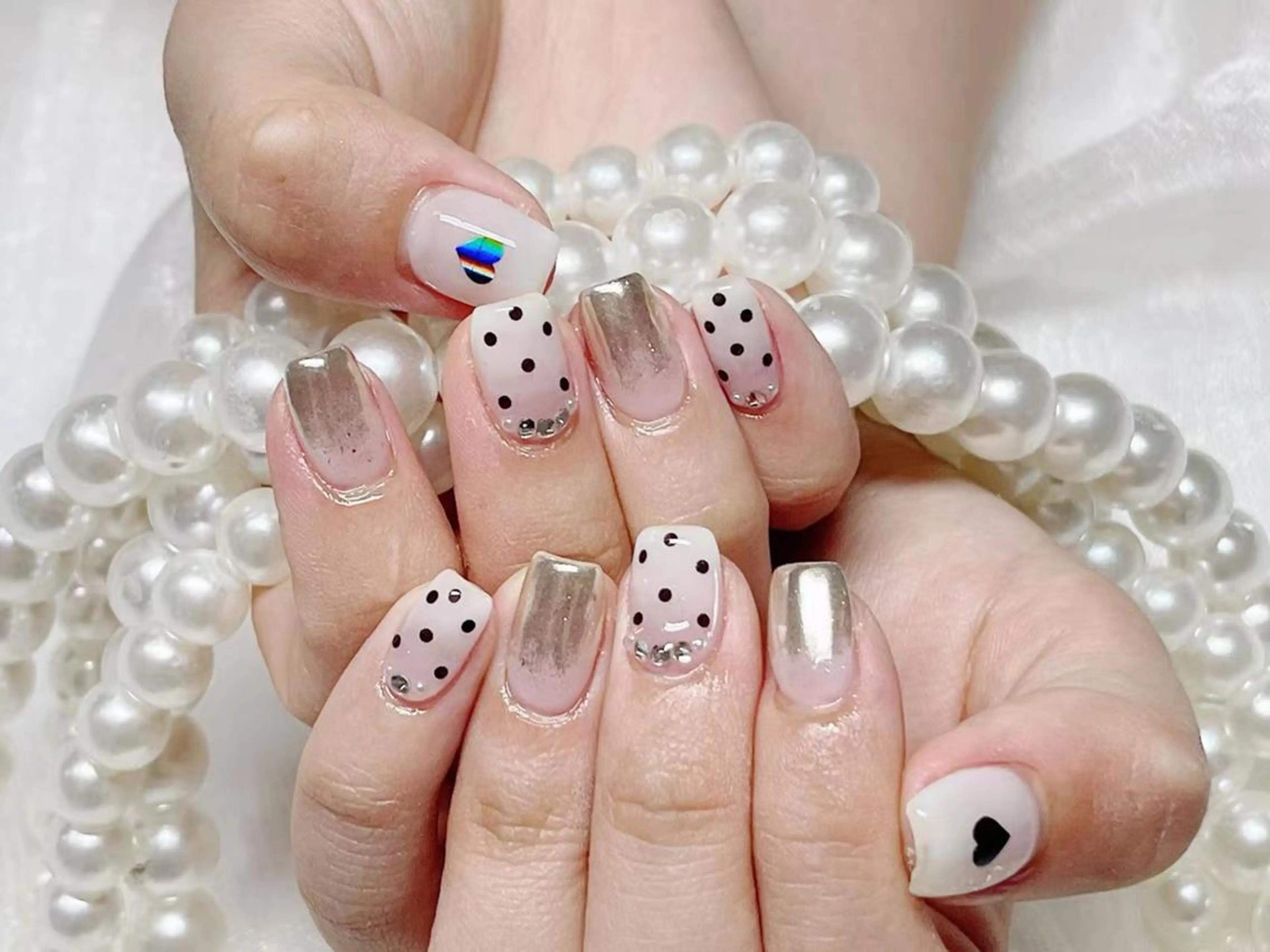 ネイル アートネイル クリアネイル 成人式 長さ出し フラッシュネイル ハンドネイル Ru na🍳のネイルデザイン