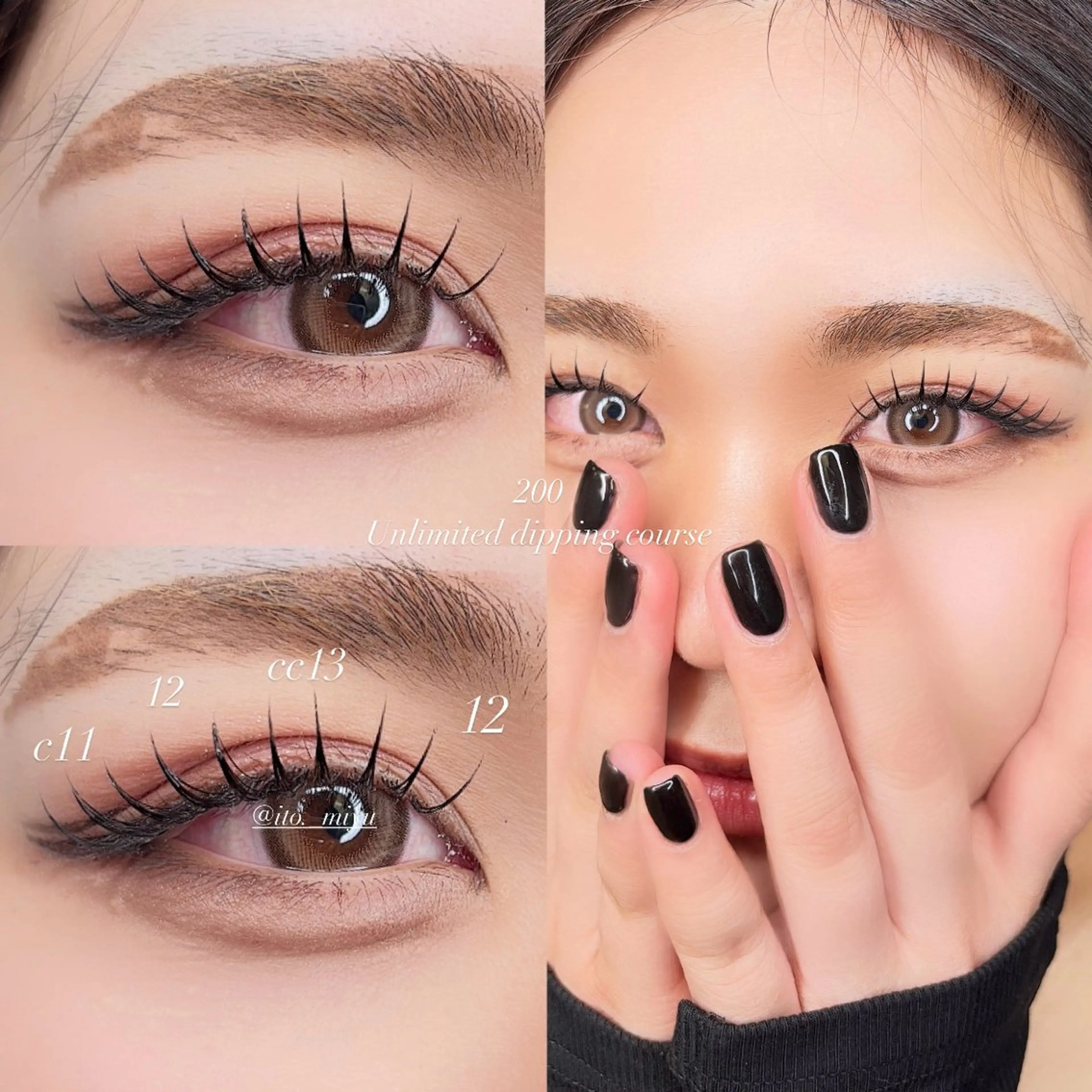 フラットマットラッシュつけ放題！180​〜​200本⚠️目安になります！まつ毛の状態によって本数の変動がありますの写真