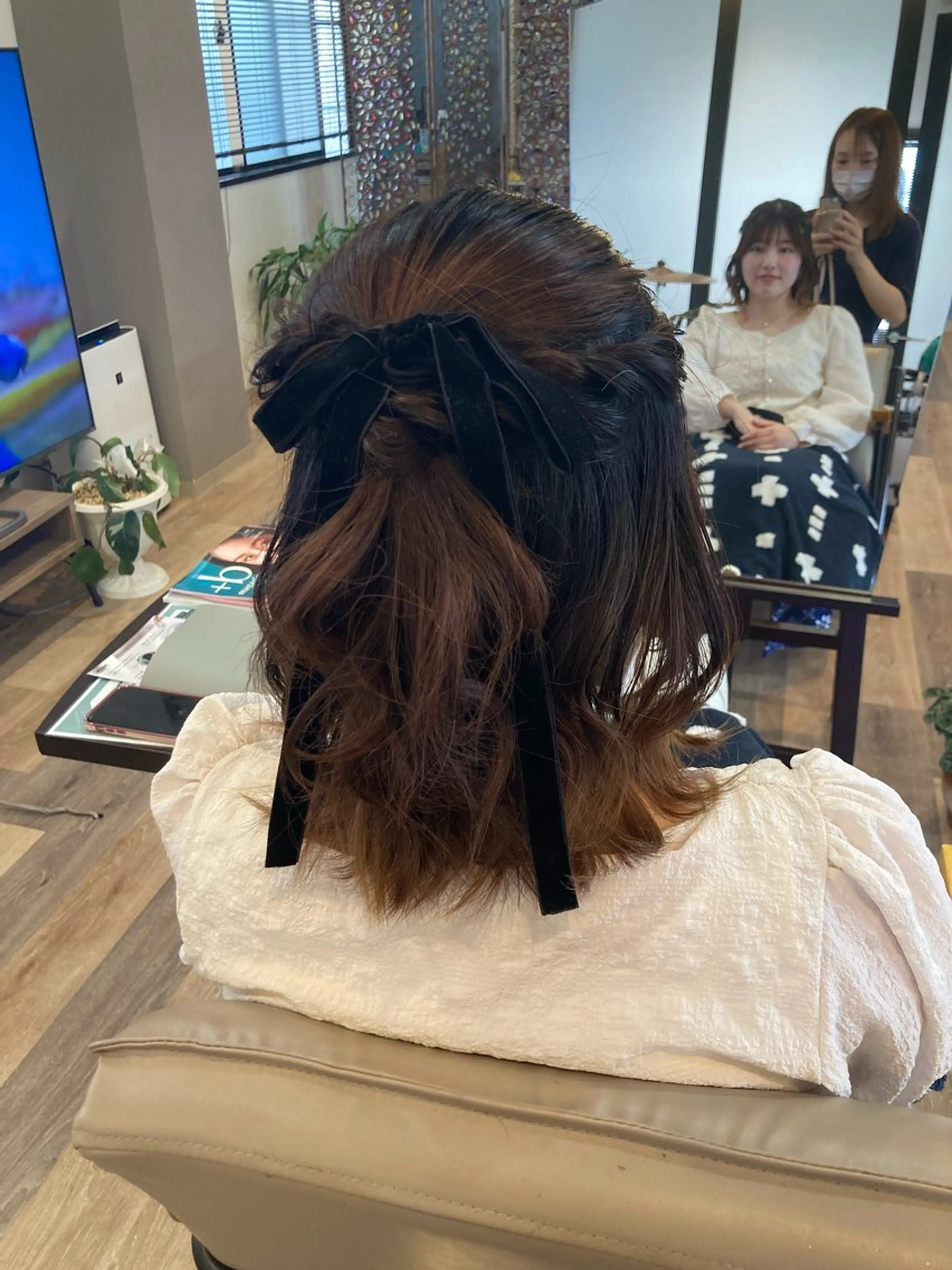 ミディアム ヘアセット 中野 紹江のヘアスタイル