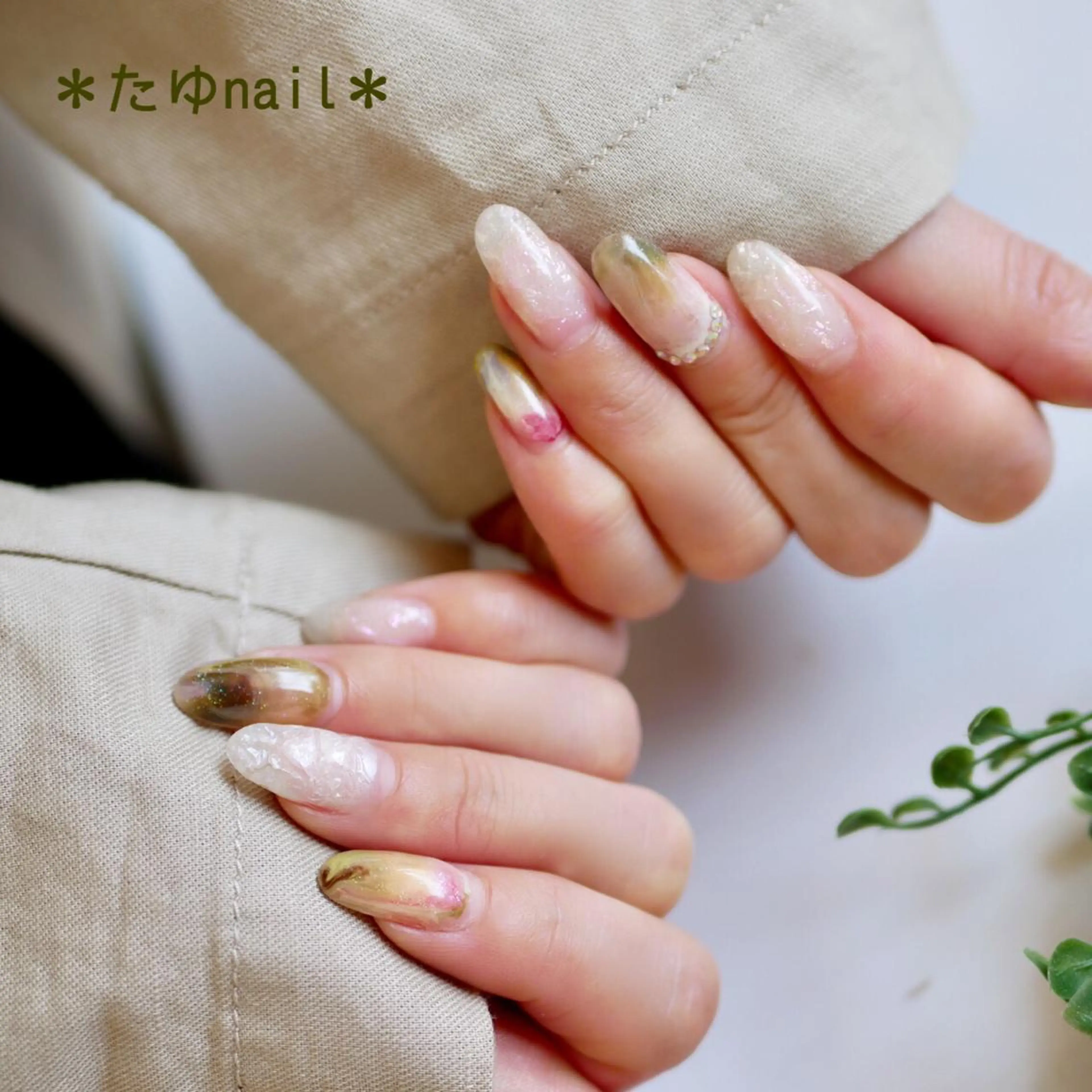 ネイル ハンドネイル ネイルサロン・ネイルスクール　たゆnail所属・ネイルサロン 【たゆnail】のネイルデザイン