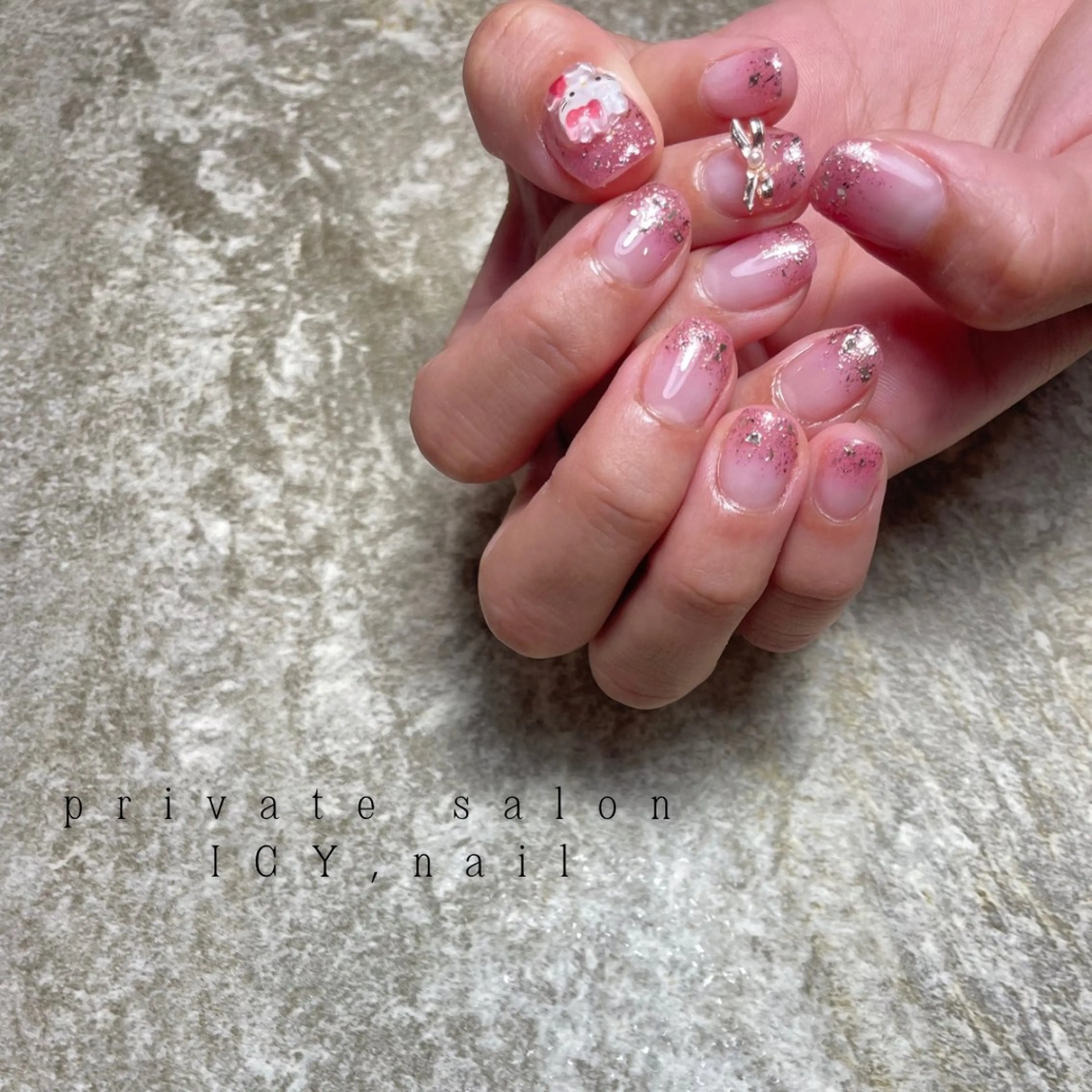 ネイル グラデーション ラメ(グリッター) ラメグラデーション ICY,nail REINAのネイルデザイン
