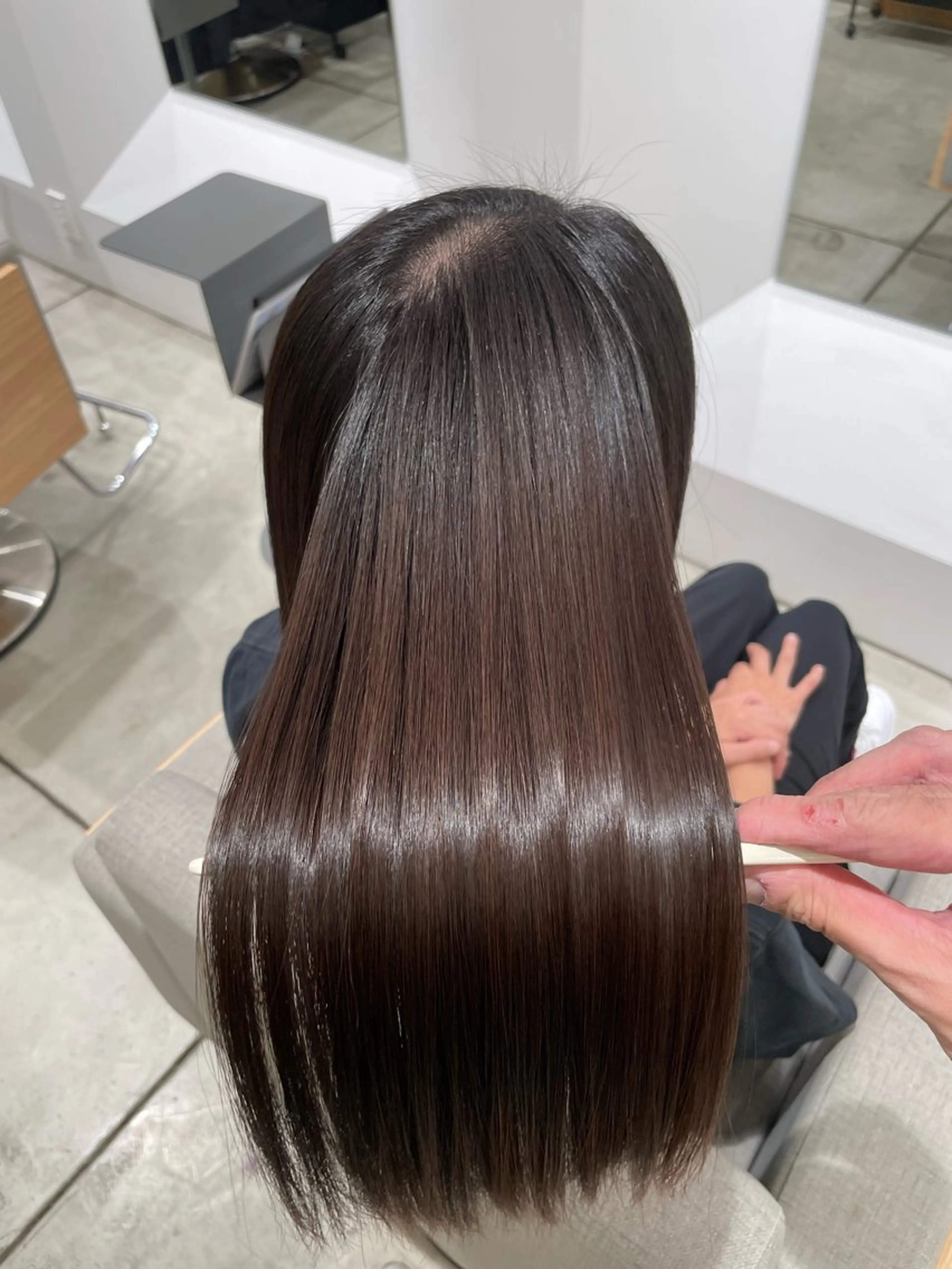 ロング 髪質改善 縮毛矯正 酸性ストレート 髪質改善＆美髪矯正 専門美容師:植原瑞樹のヘアスタイル