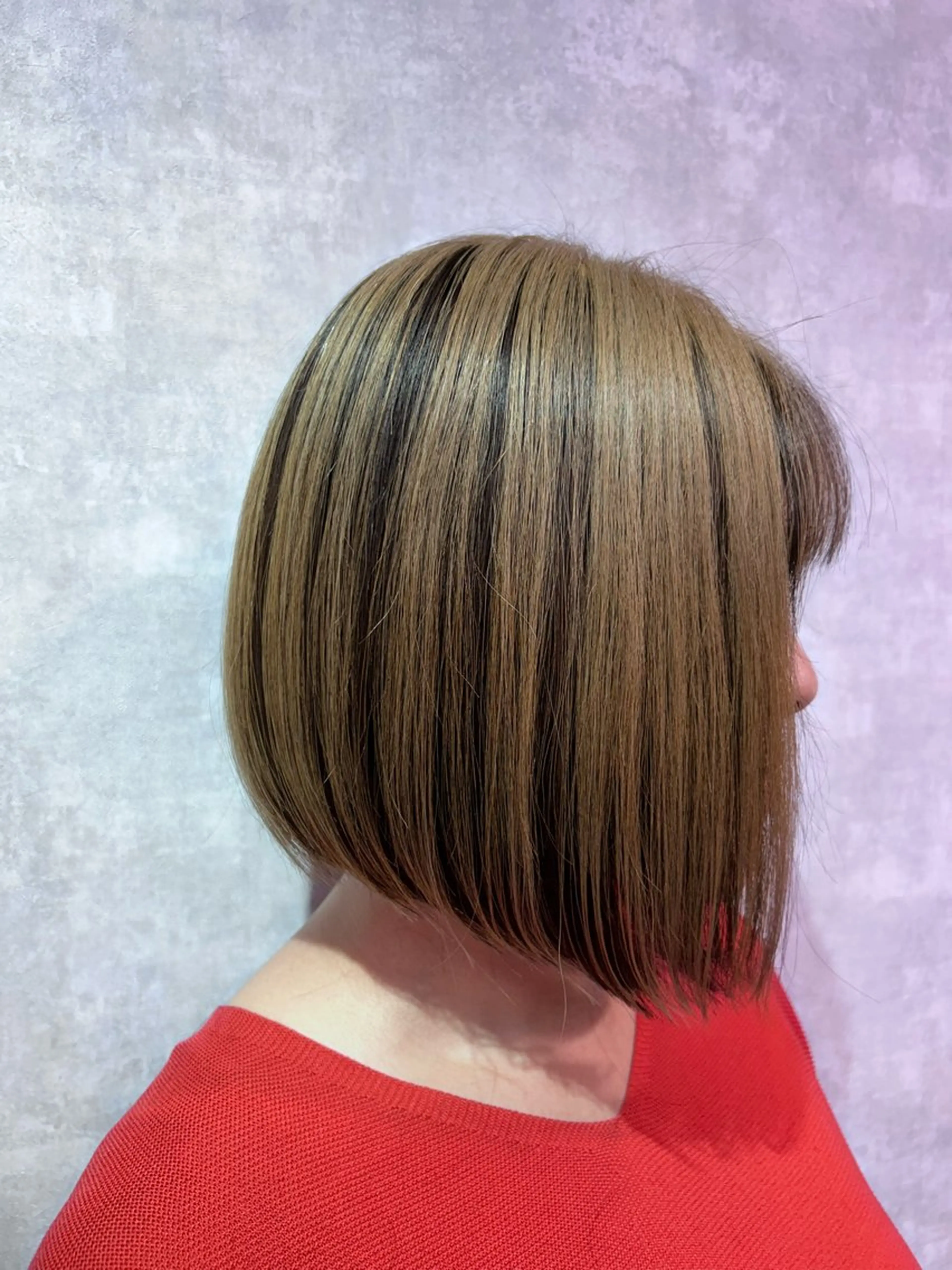 ショート カラー 切りっぱなしボブ ボブ カット ヘアカラー トリートメント 大人かわいい💎ツヤ ✧亜美︎✧我孫子のヘアスタイル