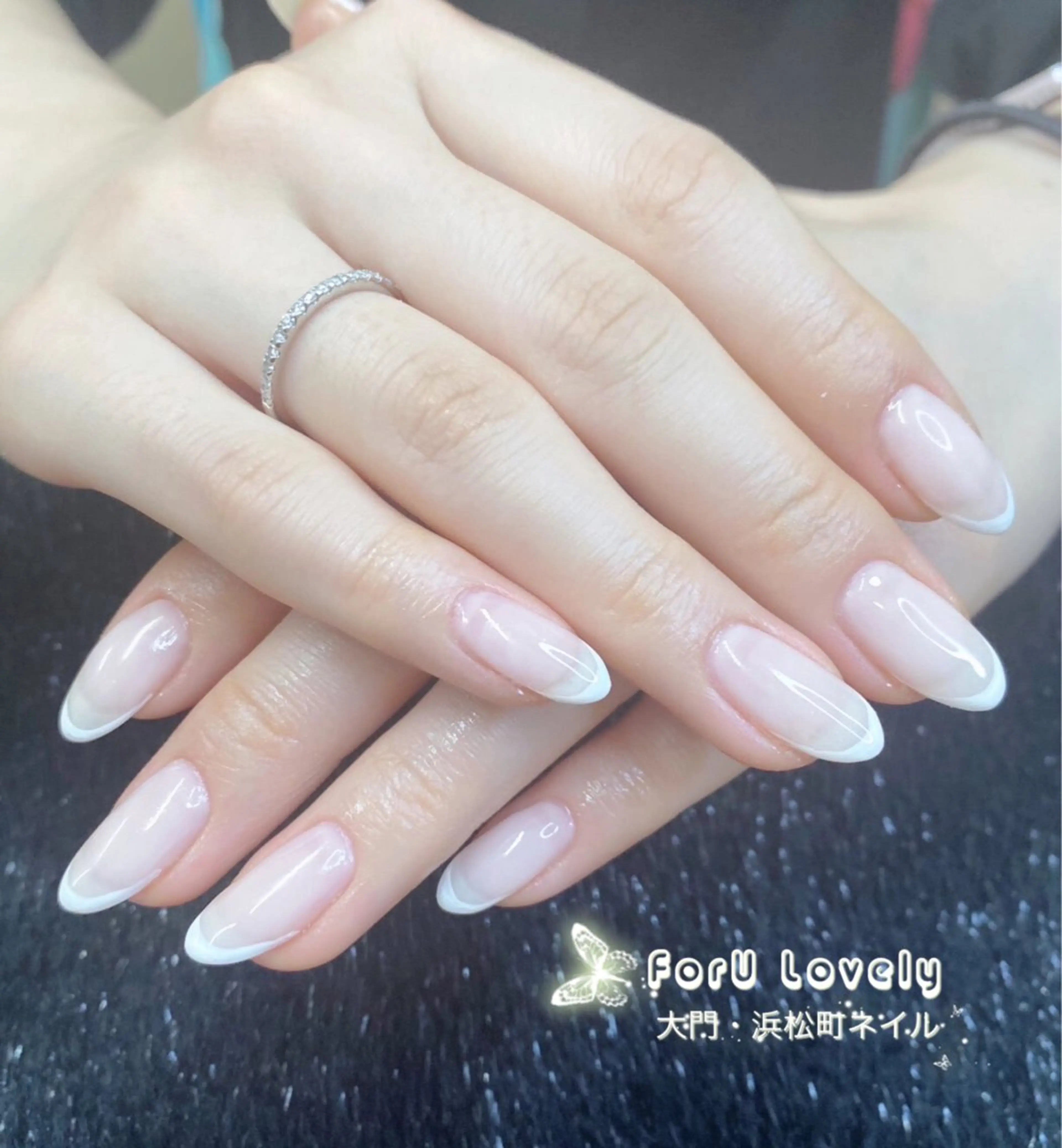 ネイル べっ甲ネイル 長さ出し フレンチネイル ジェルネイル 韓国ネイル ハンドネイル ハンドケア 大門浜松町 ネイルのネイルデザイン