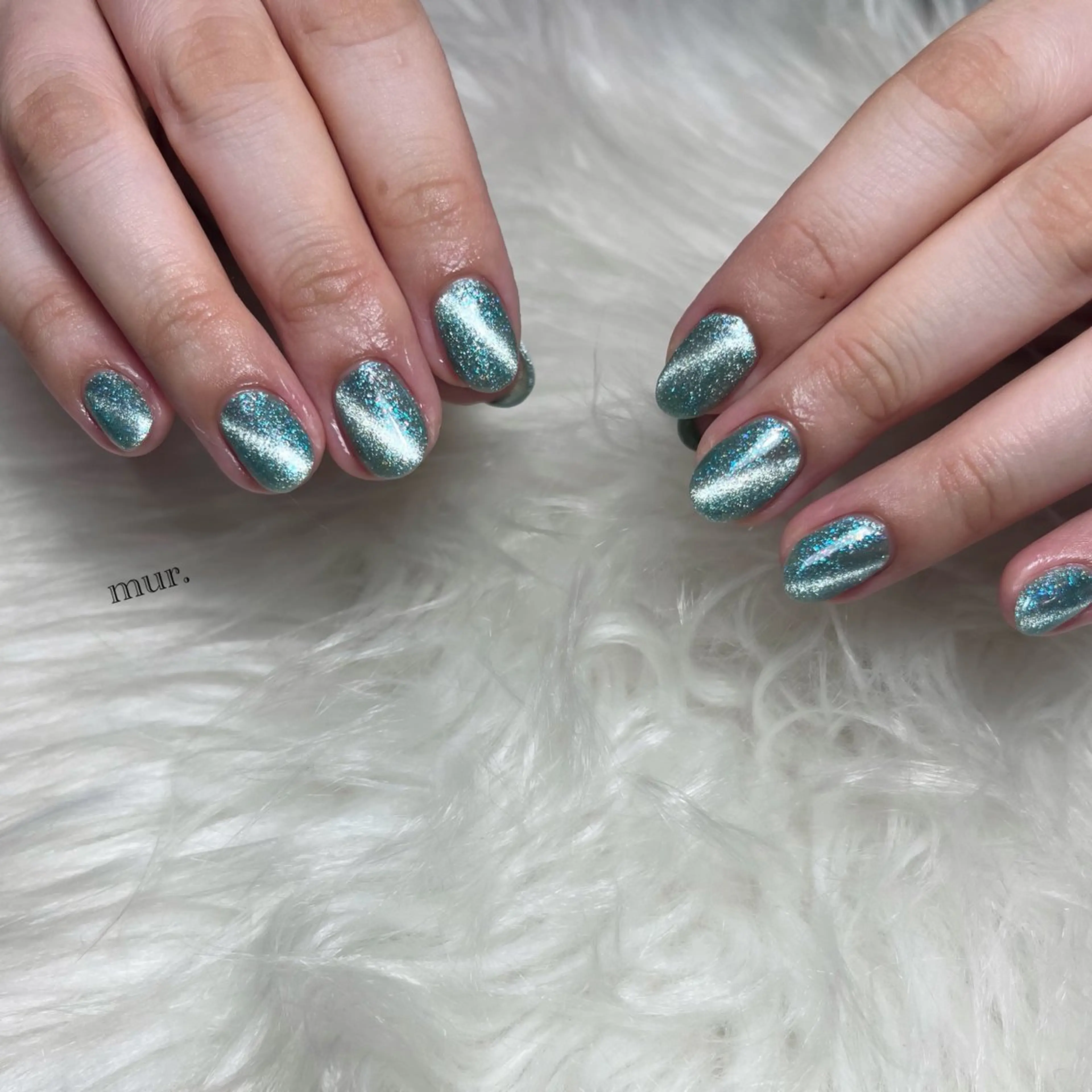 ネイル マグネットネイル シンプルネイル 春ネイル ハンドネイル nailsalon mur.のネイルデザイン