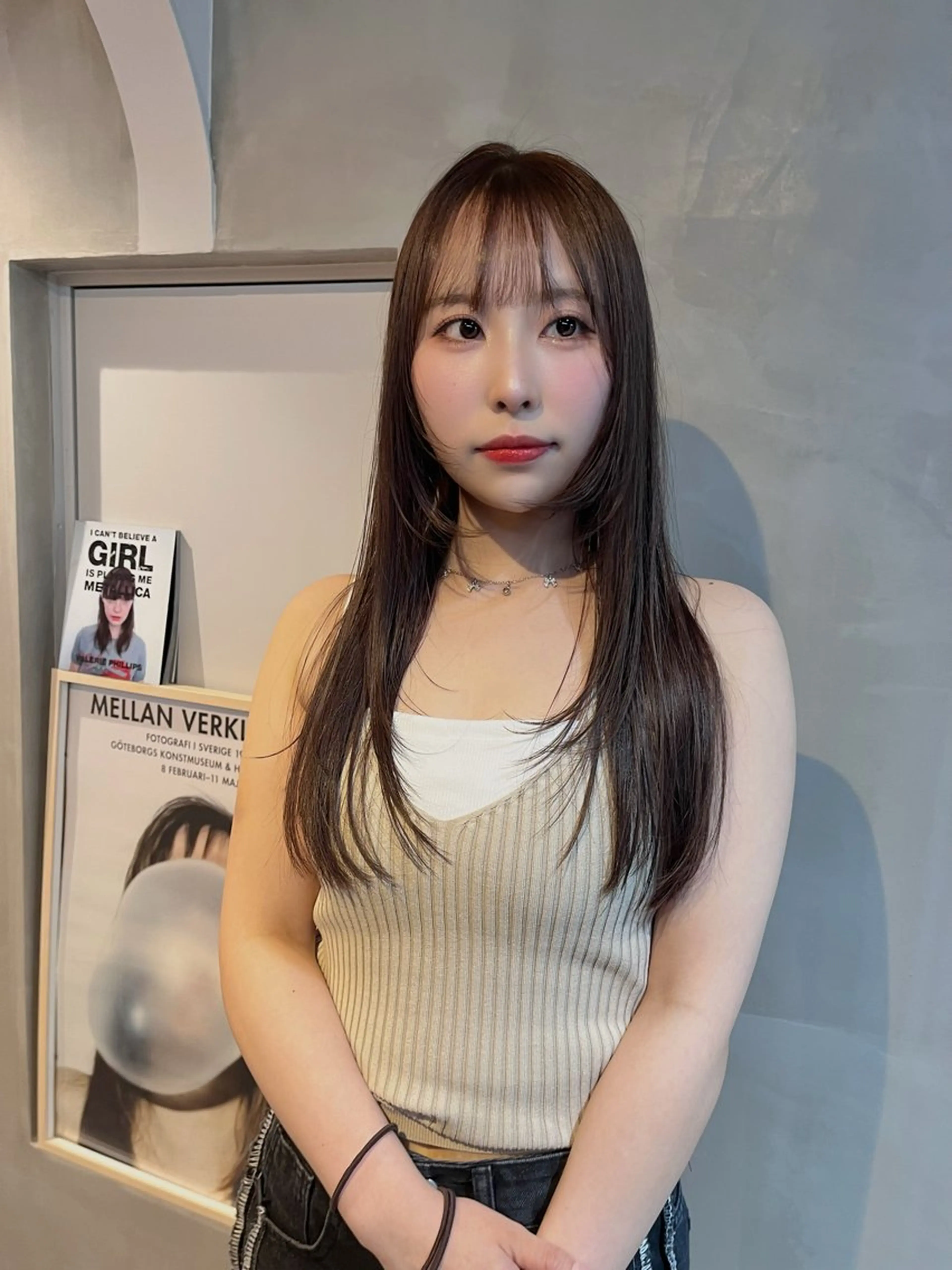 ロング カラー ナツミ/透明感カラー /酸性ストレートのヘアスタイル