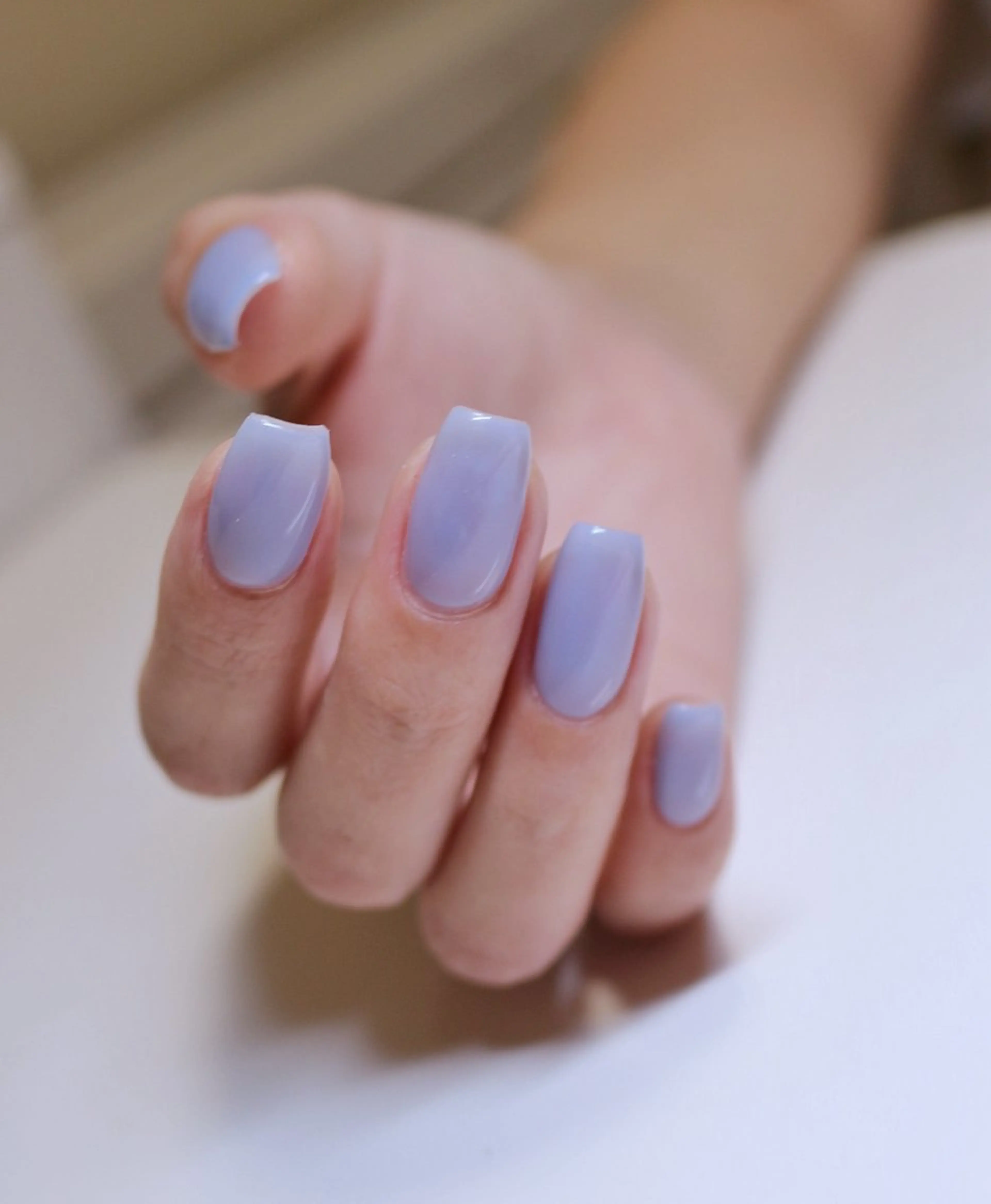 ネイル ワンカラーネイル パープル シンプルネイル ハンドネイル Baku Nailsのネイルデザイン