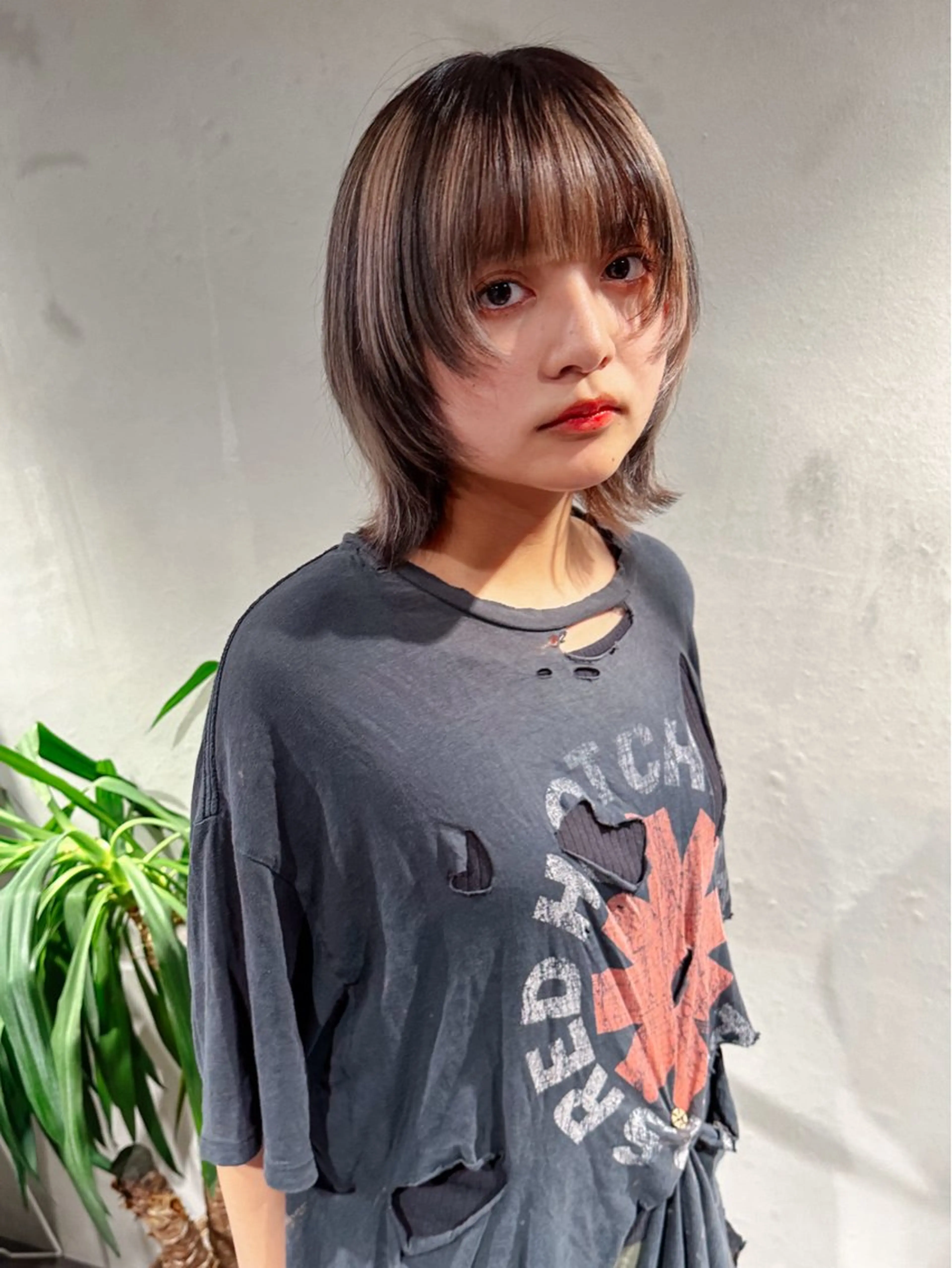 ショート カラー ウルフカット 梅田  illfrere 所属・イルフレール ryuのヘアスタイル