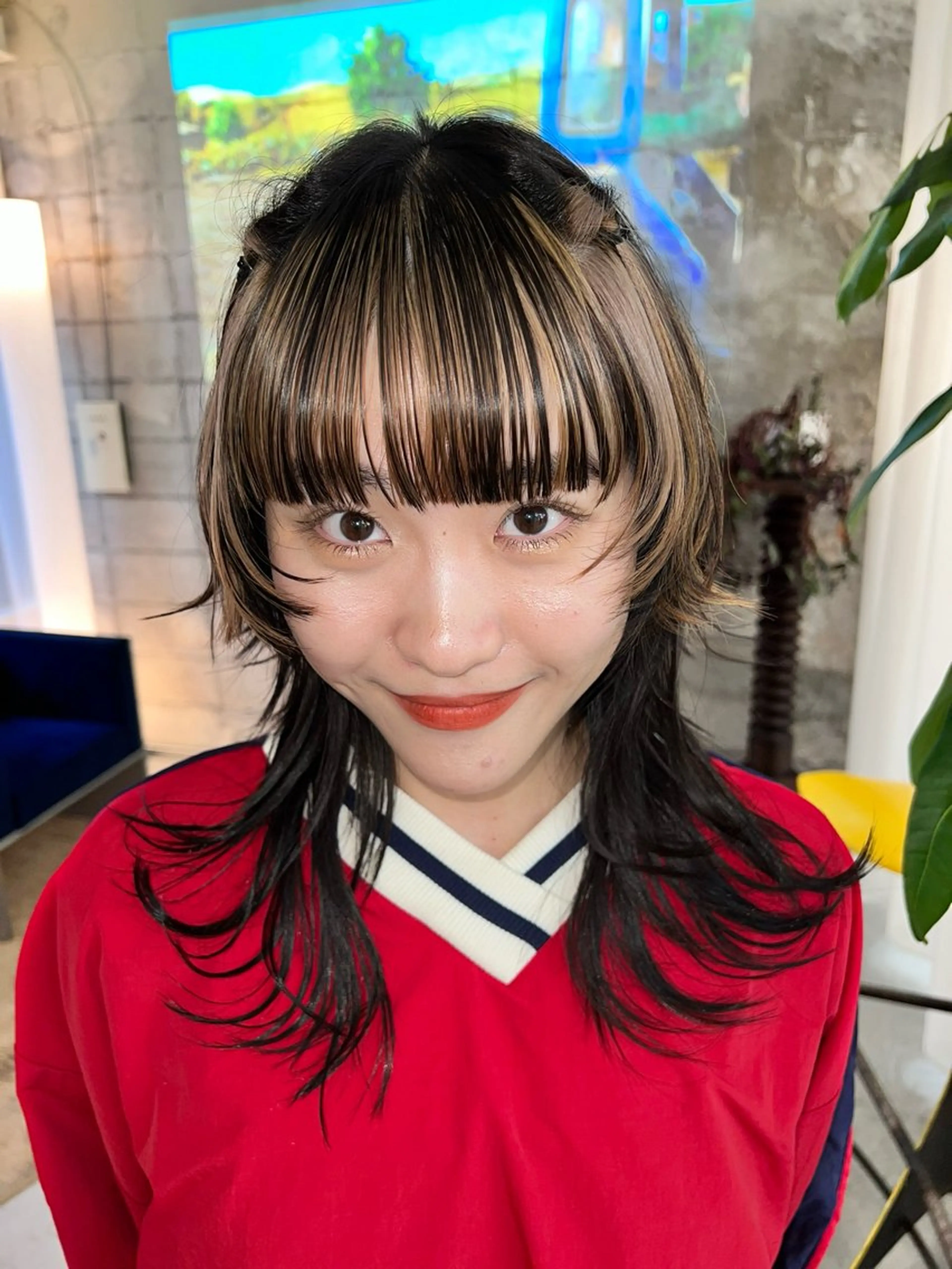 ミディアム カラー カット ヘアカラー haco＋所属・圧倒的デザイン力 店長🎨RENAのヘアスタイル