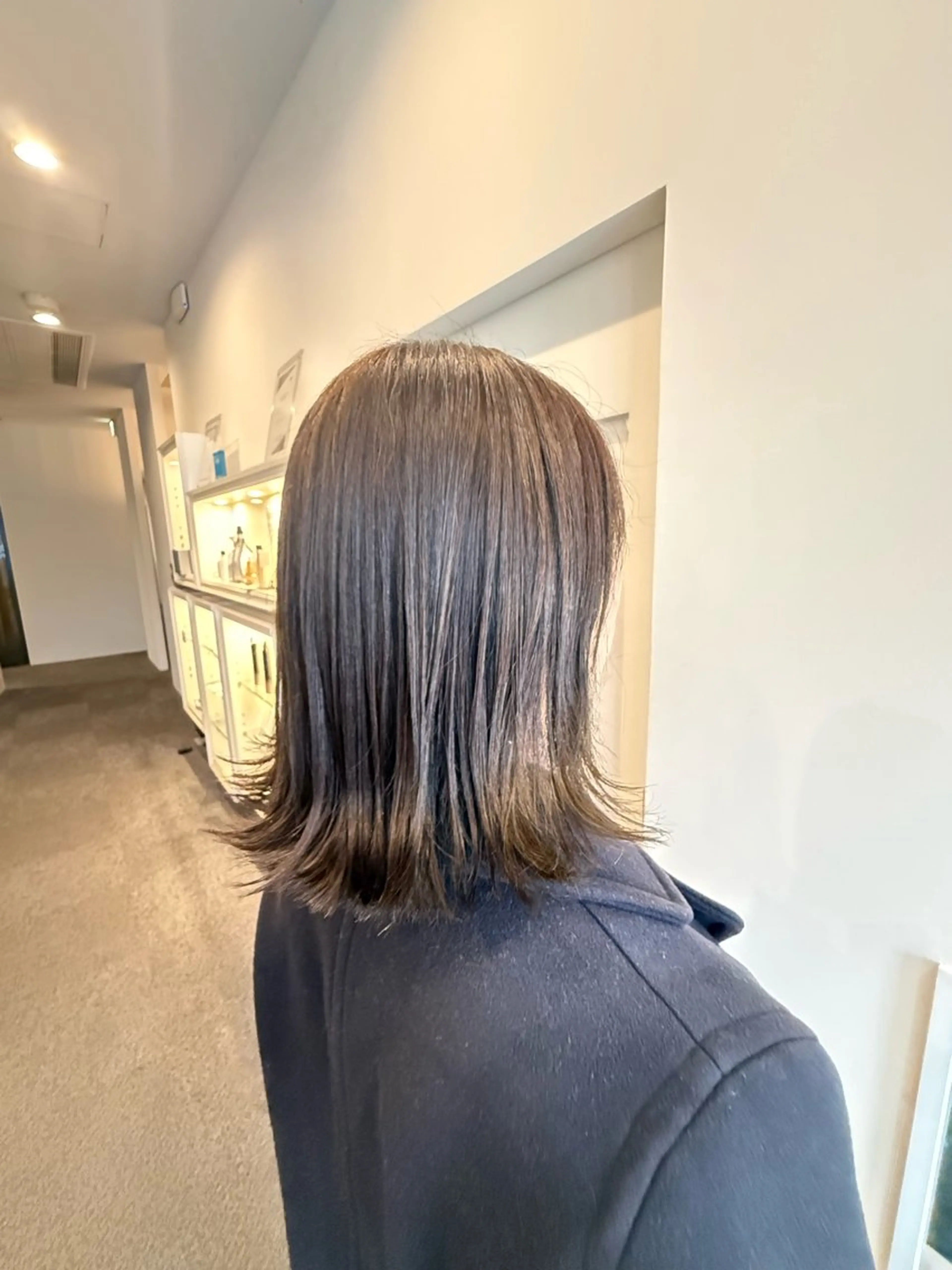 ミディアム カラー ブラウンカラー ヘアカラー いしはま ななかのヘアスタイル