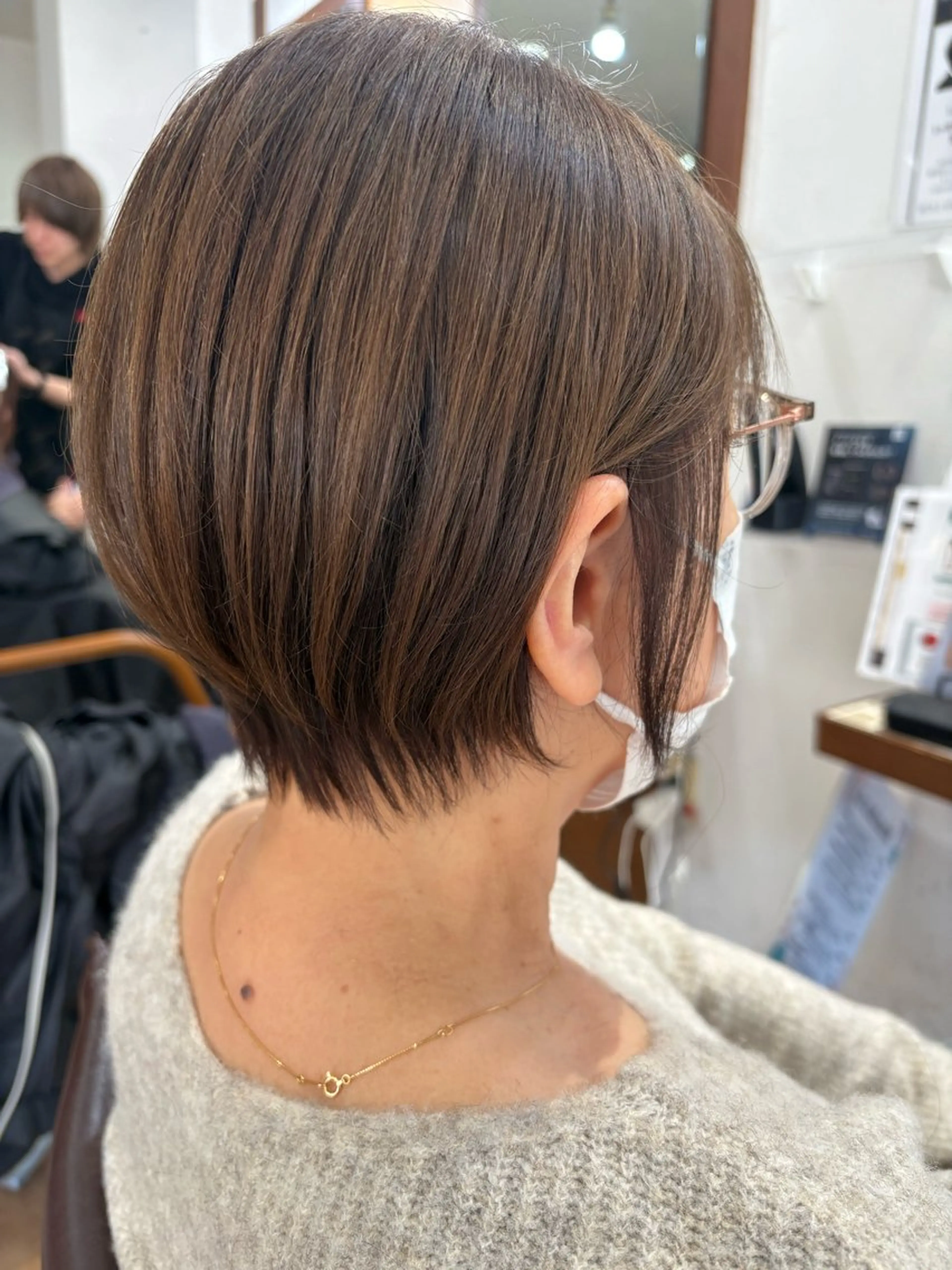 セミロング カラー カット ヘアカラー 髪質改善TR特化 副店長 坂田一樹】のヘアスタイル